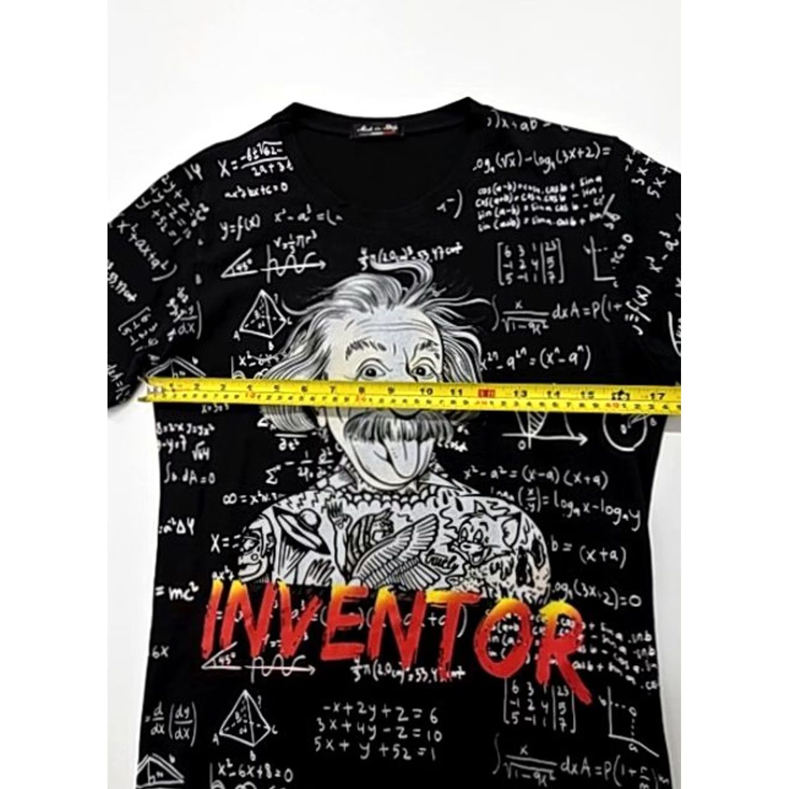 Vintage Einstein Men Black Graphic T-Shirt Size Adult Regular Crew Neck Cotton Size US S / EU 44-46 / 1 - 6 Thumbnail