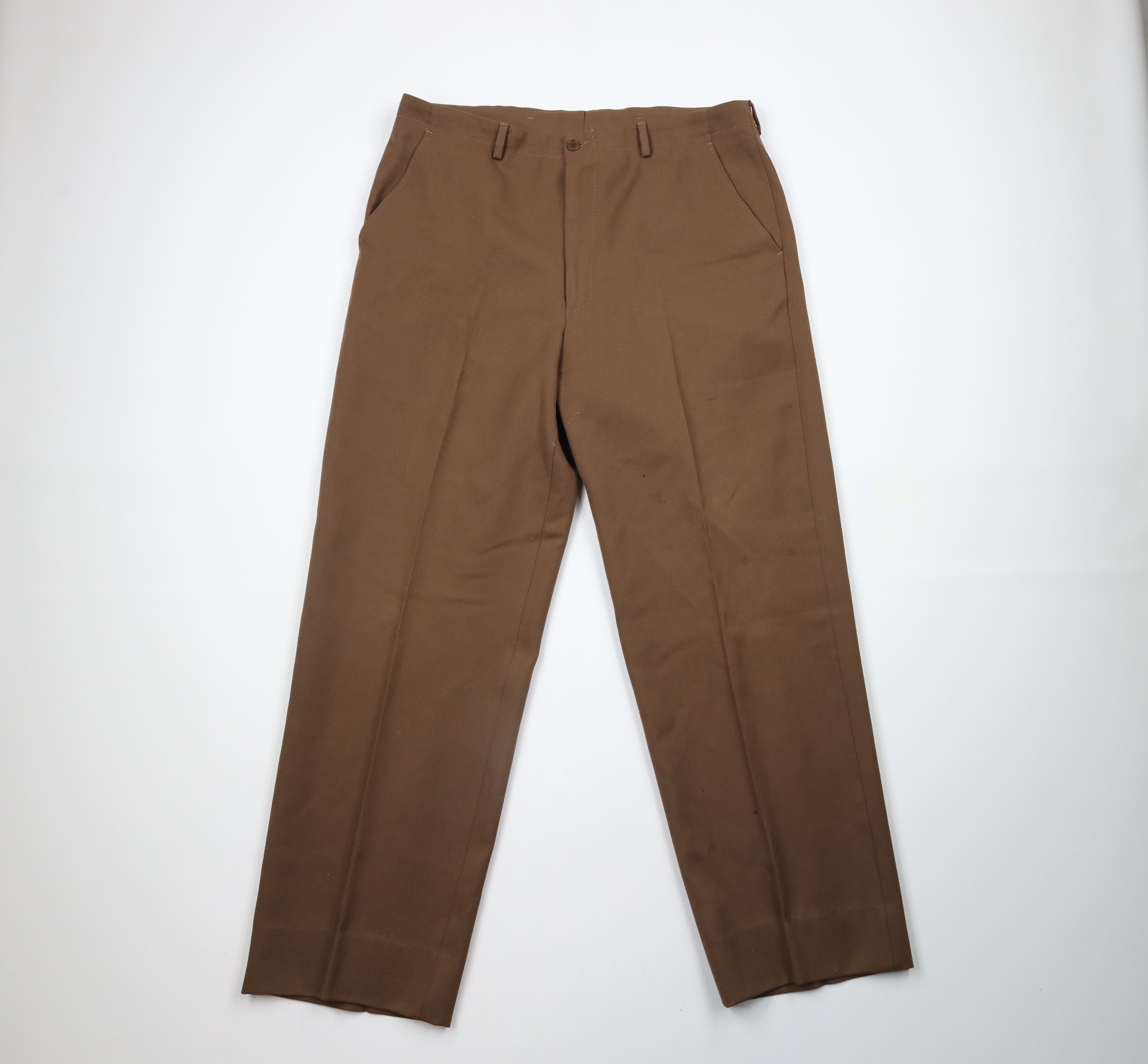 Paul Smith × Vintage Vintage 90s Paul Smith Bergdorf Goodman Wool Pants Brown Size US 36 / EU 52 - 1 Thumbnail