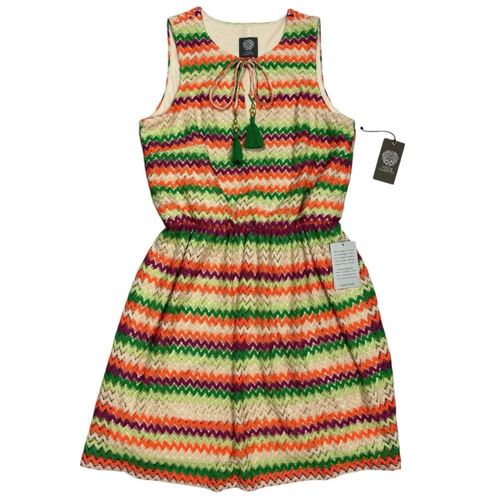 Vince Camuto NWT New $128 Vince Camuto Zigzag Stripe Sleeveless Knit Dre Size M / US 6-8 / IT 42-44 - 5 Thumbnail