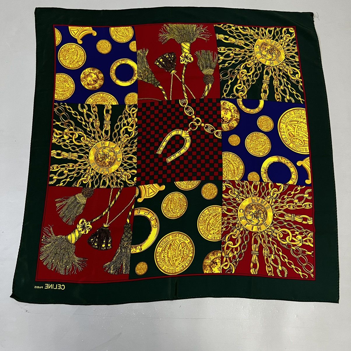 Celine × Vintage Vintage Celine Silk Scarve Scarf Size ONE SIZE - 14 Thumbnail