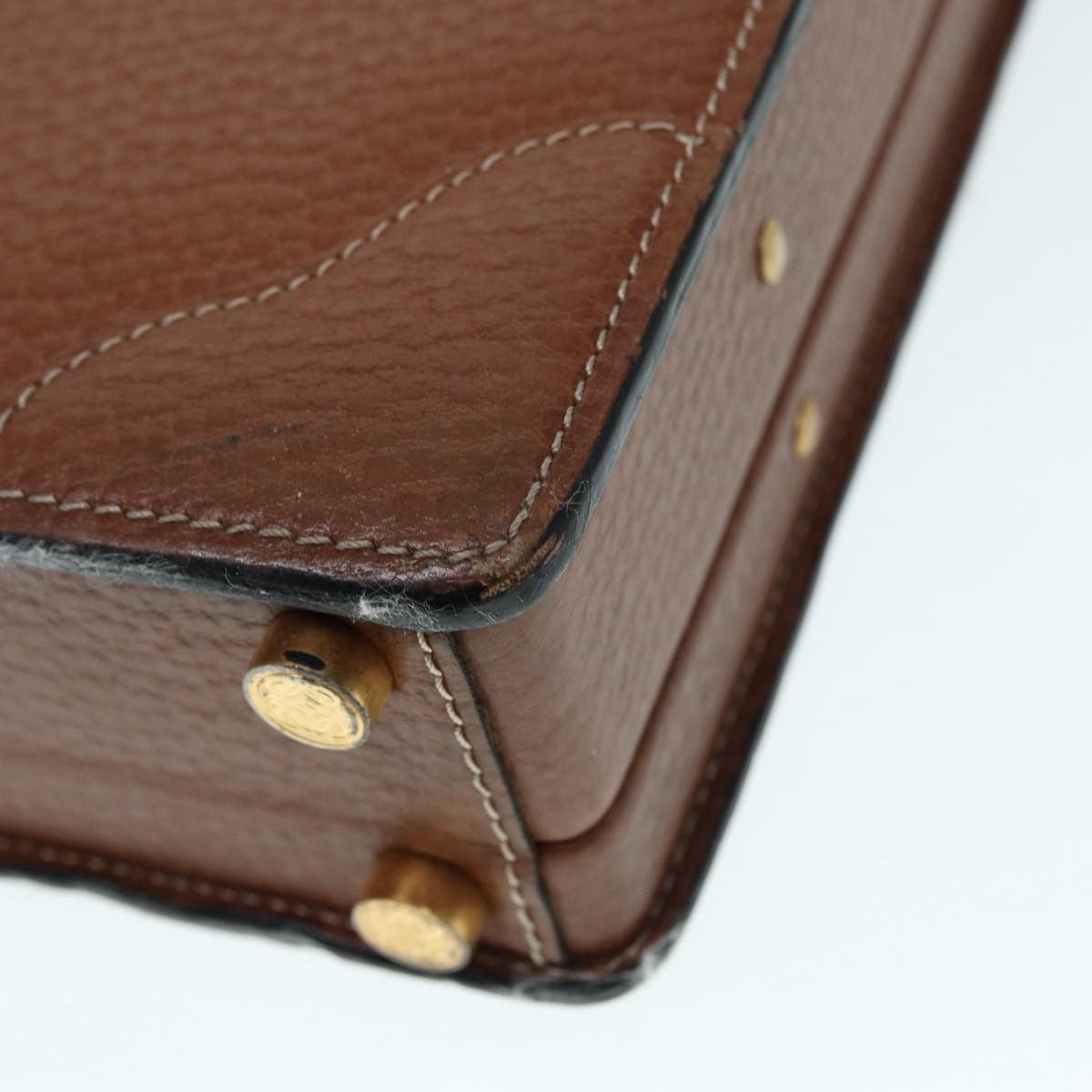 Loewe LOEWE Anagram Attache Case Trunk Leather Brown Gold Size ONE SIZE - 14 Thumbnail