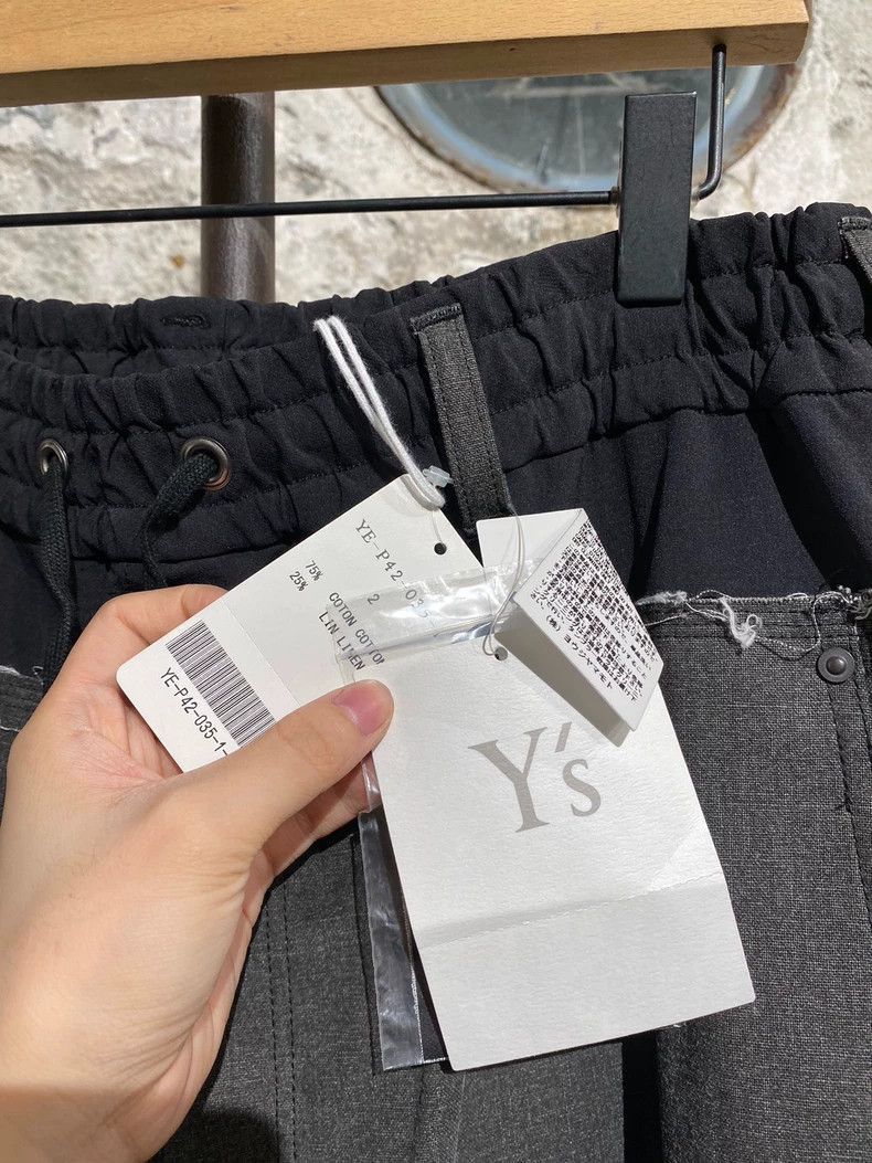 Yohji Yamamoto Yohji Yamamoto Y's two-tone patchwork casual mid-length pan Size US 32 / EU 48 - 9 Thumbnail