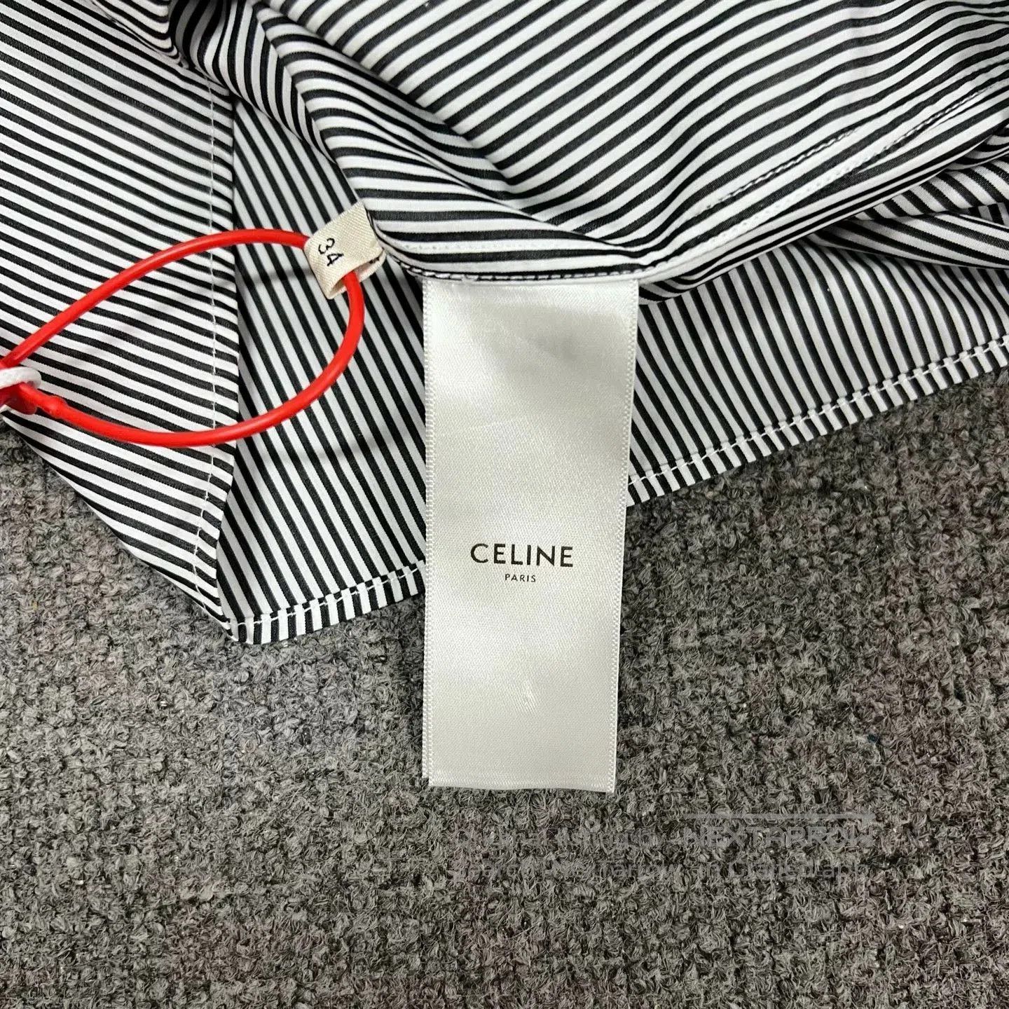 Celine Celine Striped Bow Tie Long Sleeve Shirt. Size XXS / US 00 / IT 34 - 4 Thumbnail