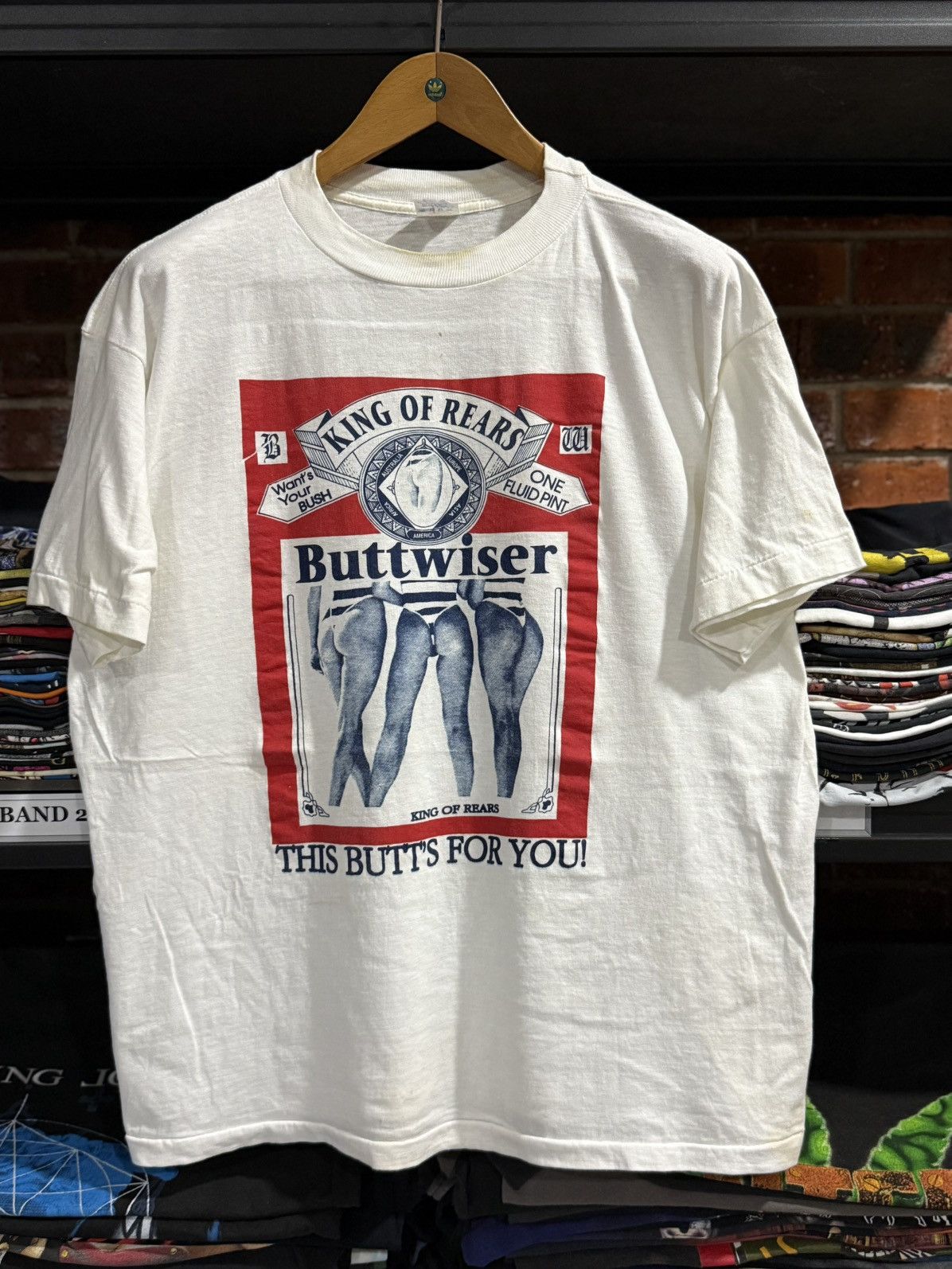Rap Tees Vintage 90s Buttwiser THIS BUTT’S FOR YOU Porn Tee Size US XL / EU 56 / 4 - 1 Thumbnail