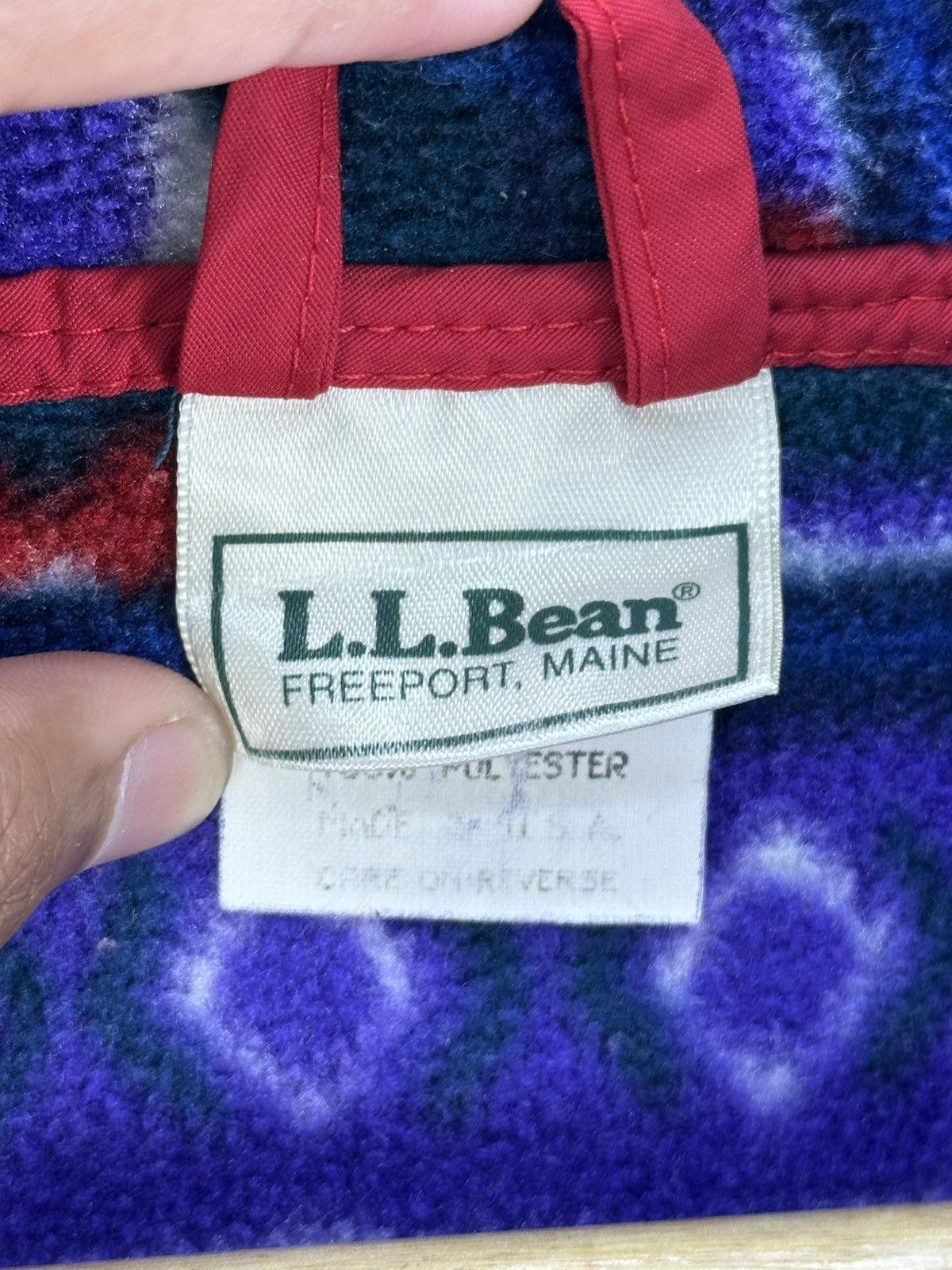 L.L. Bean Vintage 90’s L.L Bean Geo Print Fleece Pullover Jacket Size US M / EU 48-50 / 2 - 11 Thumbnail