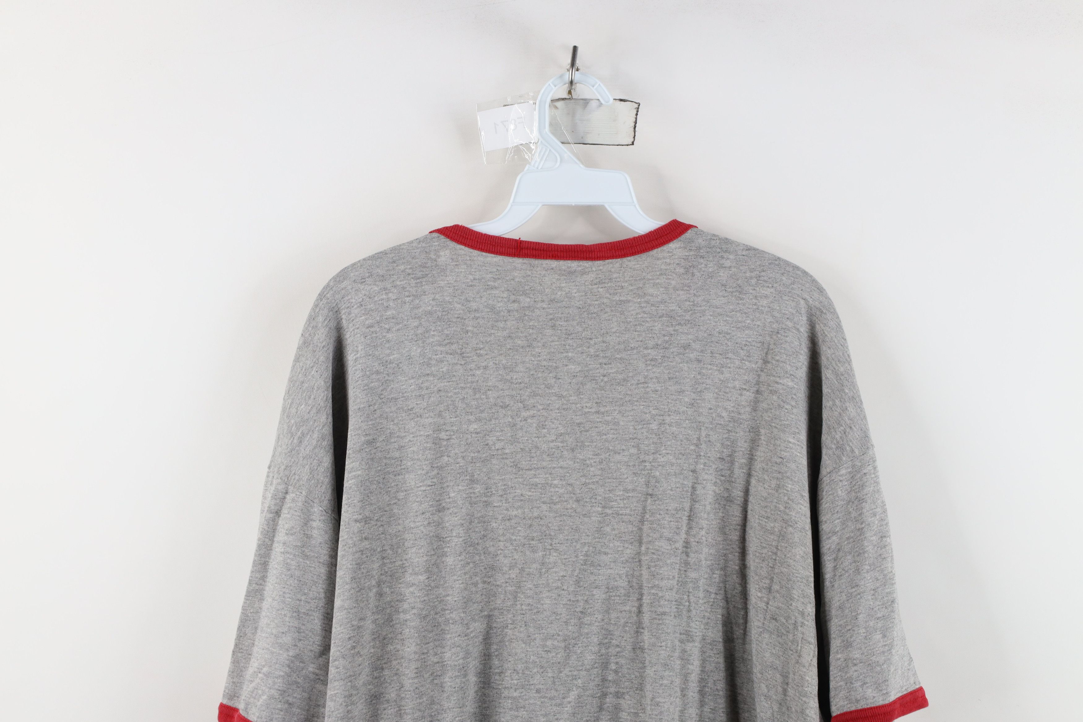 Nike Vintage 90s Nike Scott Mini Swoosh Ringer T-Shirt Gray Size US XXL / EU 58 / 5 - 13 Thumbnail