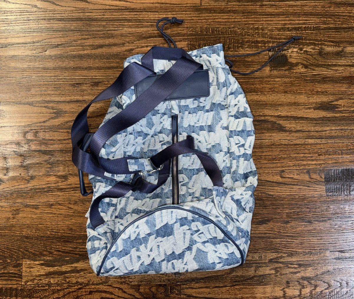 Supreme Supreme SS22 Fat Tip Jacquard Denim Backpack Blue Rucksack Size ONE SIZE - 2 Thumbnail