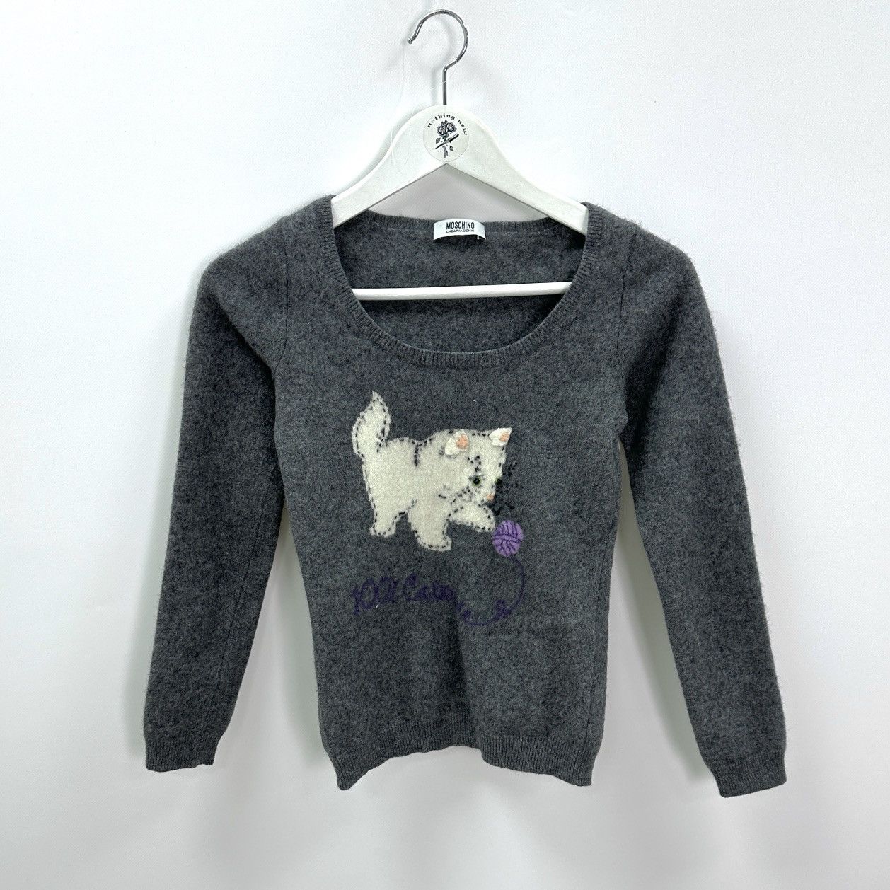 Moschino Vintage 00s Moschino Cheap and chic Kitten cashmere sweater Size XS / US 0-2 / IT 36-38 - 1 Thumbnail