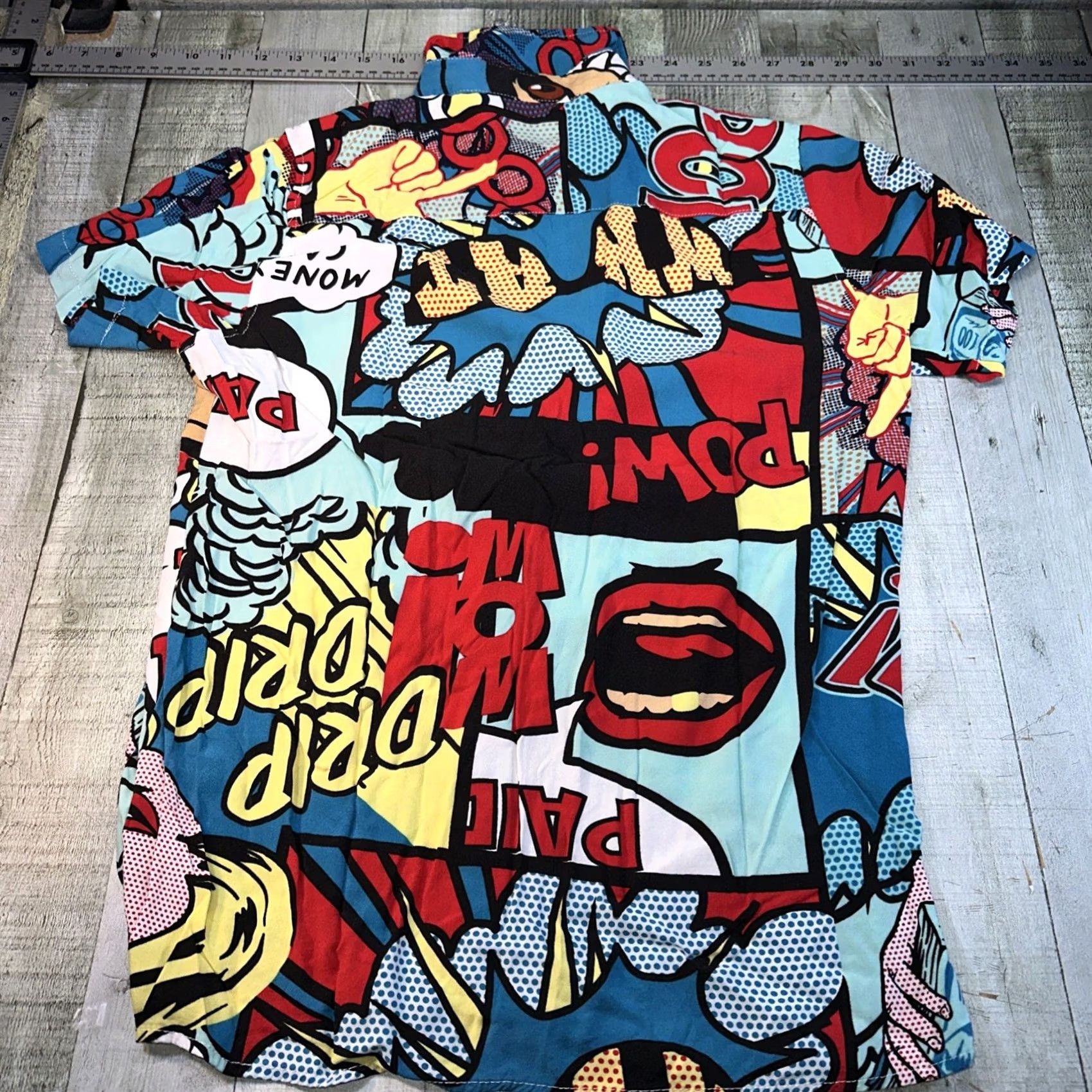 Reason Reason Mens Small Wolf Money Calls ALLOVER Graphic Button Up Shirt Size US S / EU 44-46 / 1 - 4 Thumbnail