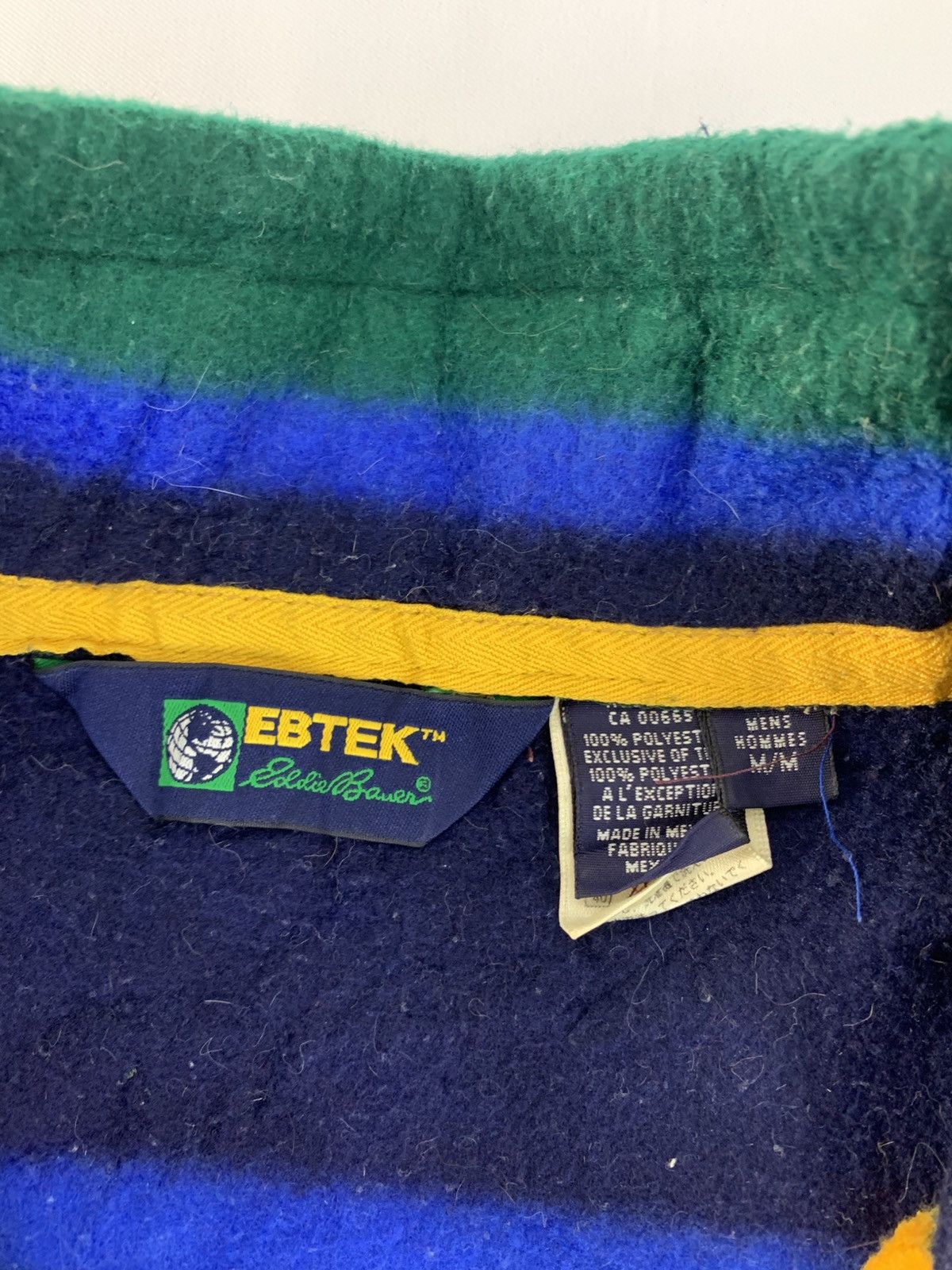 Eddie Bauer 90s Eddie Bauer Ebtek Fleece Half Zip Striped Colour Block Size US M / EU 48-50 / 2 - 5 Thumbnail