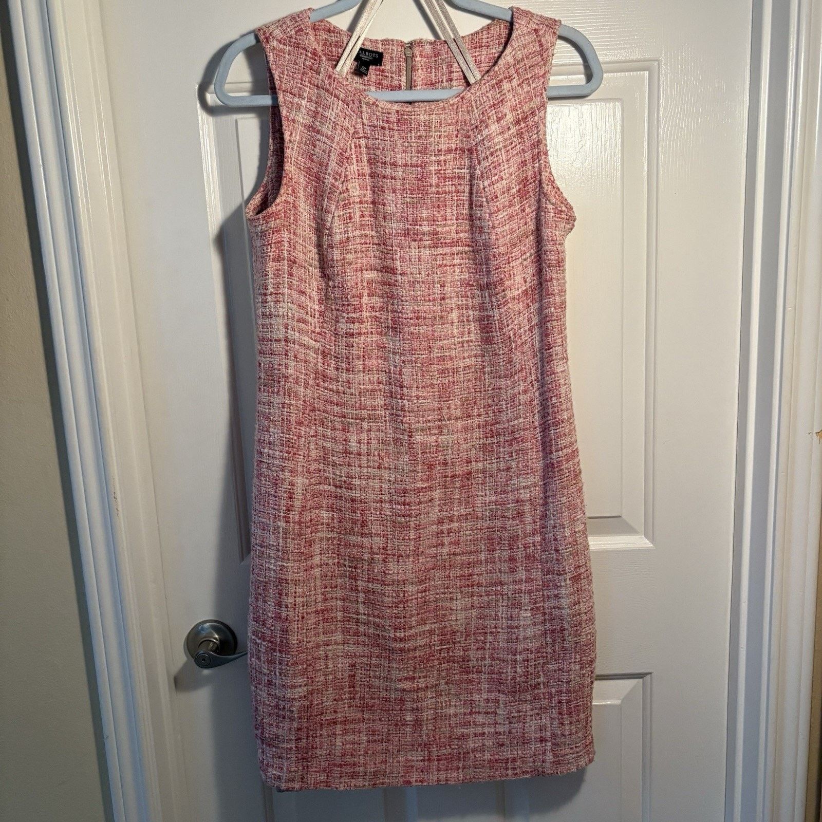 Other Talbots Pink Tweed Sleeveless Shift Dress - Size 12P Size XL / US 12-14 / IT 48-50 - 3 Thumbnail