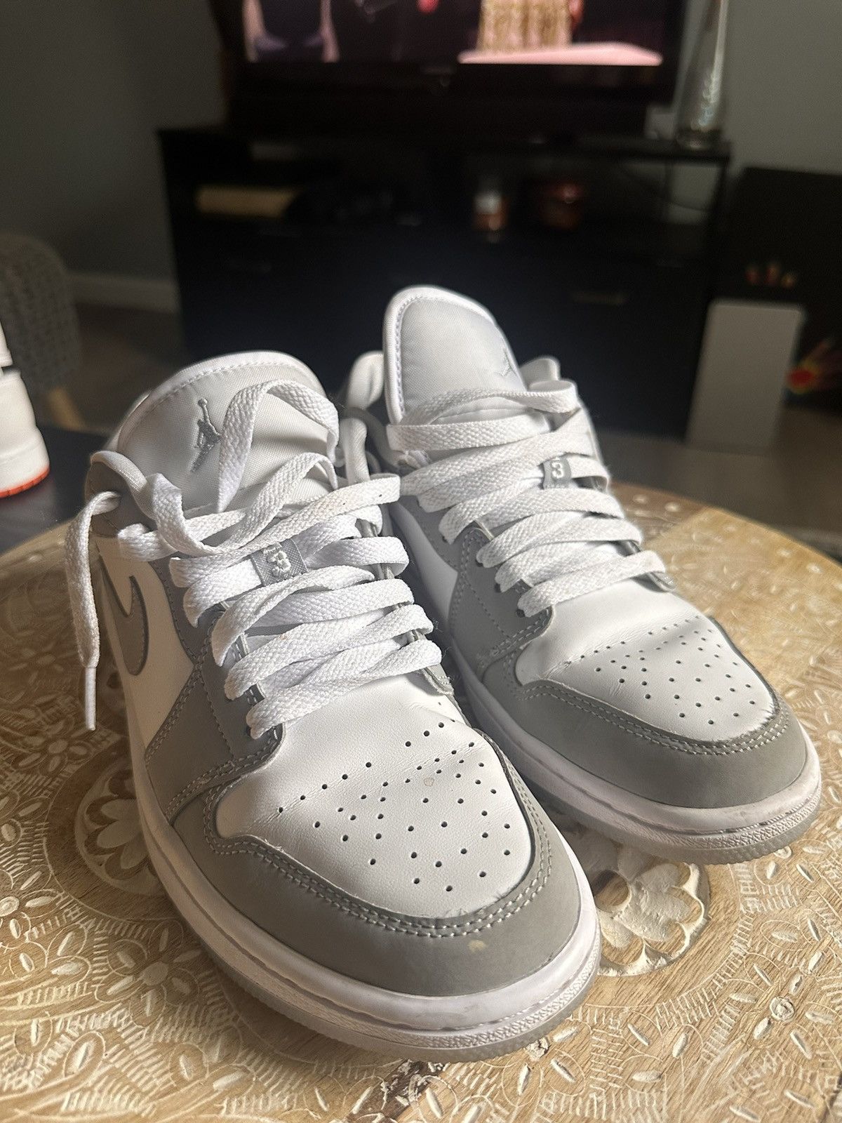 Jordan Brand × Nike Air Jordan 1 low “WOLF GREY” | Grailed