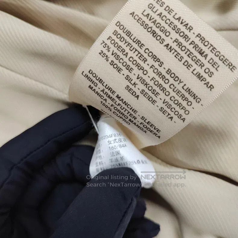 Hermes Hermes White-Grey Lamb Leather Blazer Jacket Size XS / US 0-2 / IT 36-38 - 7 Thumbnail