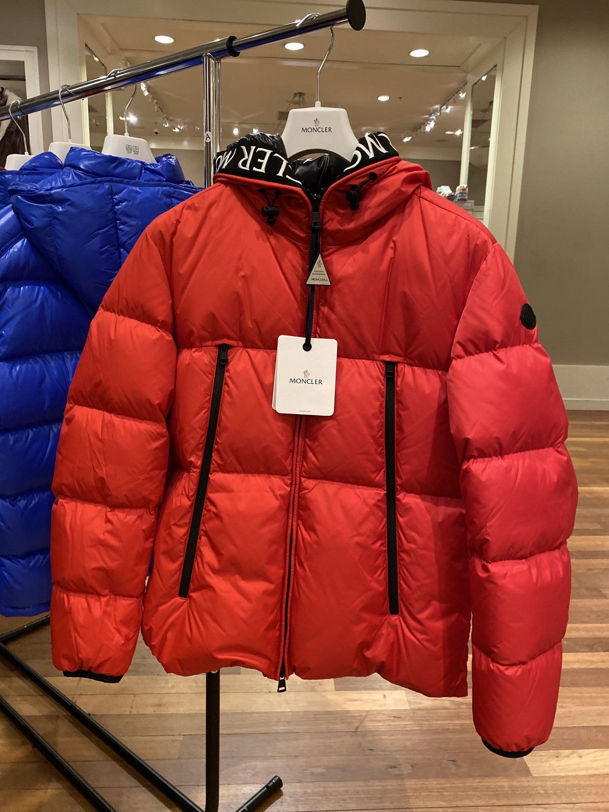 image of Moncler Giubbotto Jacket in Red, Men's (Size XL)