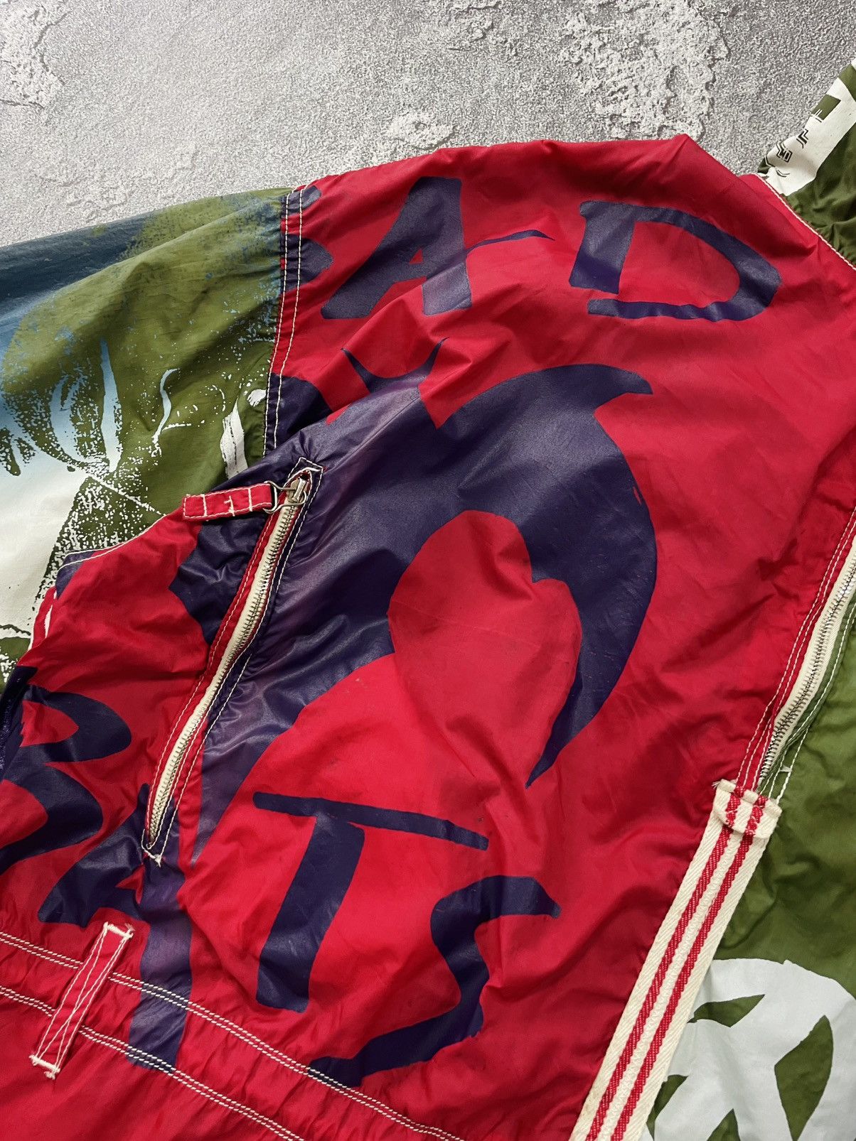 JET SET Vintage 90’s JET SET Nylon Multi Colour Half Zip Ski Jacket Size US XL / EU 56 / 4 - 10 Thumbnail
