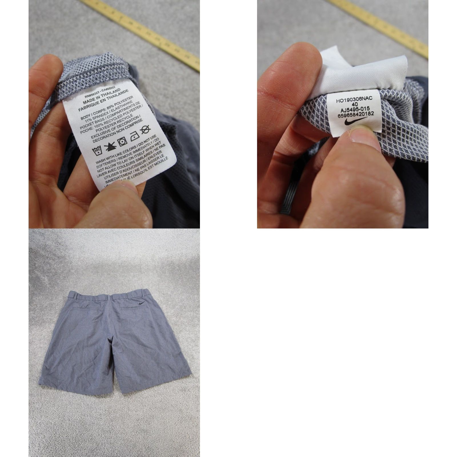 Nike Nike Shorts Mens 40 Purplish Gray Lightweight Performance Golf Shirt Size US 40 / EU 56 - 8 Thumbnail
