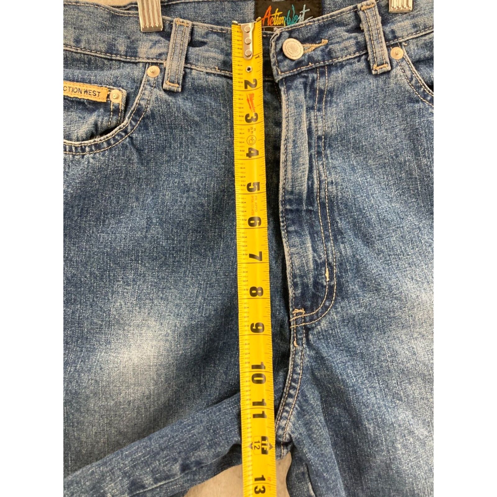 Vintage VINTAGE Action West Jeans Women 12 High Rise Denim Boot Cut Adult Regular Blue 80s 90s Classic Mens Womens Size 34" / US 12 / IT 48 - 4 Thumbnail