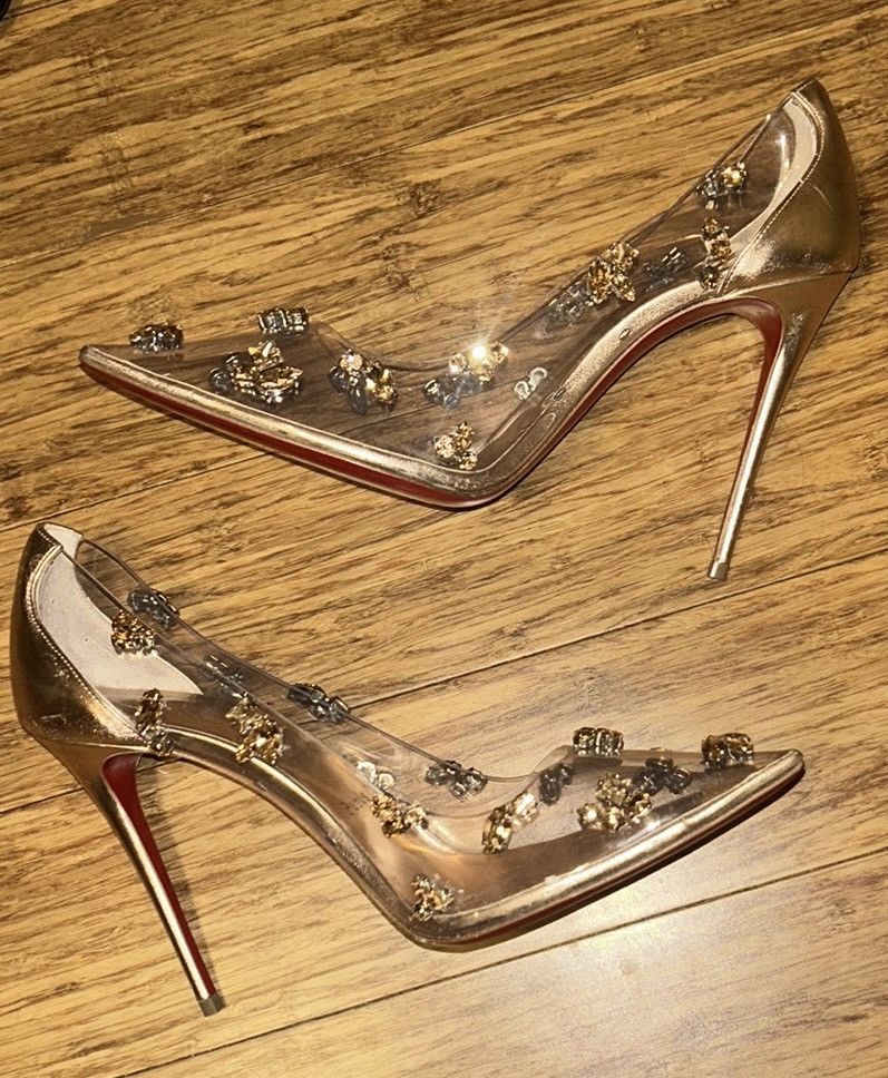 Christian Louboutin Christian Louboutin Degraqueen Clear Pointed Toe Pump Size US 8.5 / IT 38.5 - 8 Thumbnail