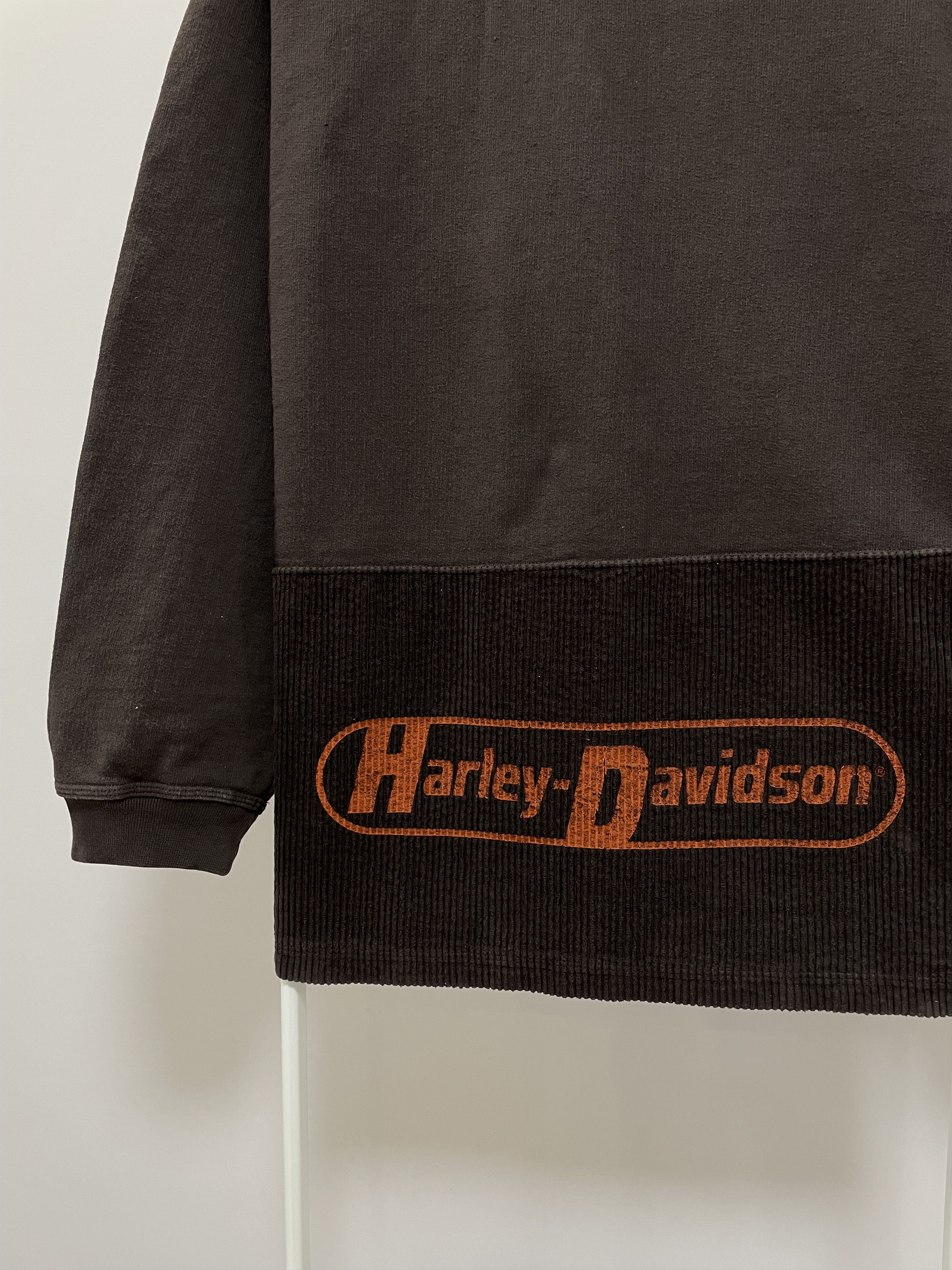 Harley Davidson HARLEY-DAVIDSON Vintage Sweater Half Zip Sweatshirt 80s 90s Size US XL / EU 56 / 4 - 8 Thumbnail