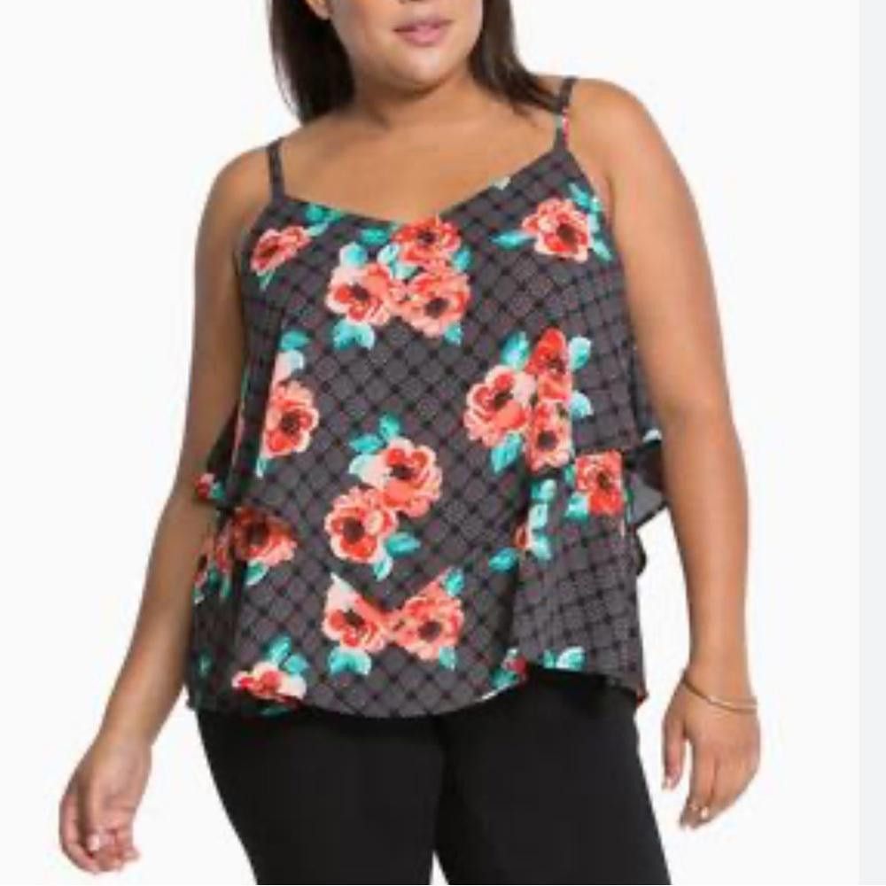Torrid Torrid l Floral Layered Crisscross Cami 5X Size M / US 6-8 / IT 42-44 - 9 Thumbnail