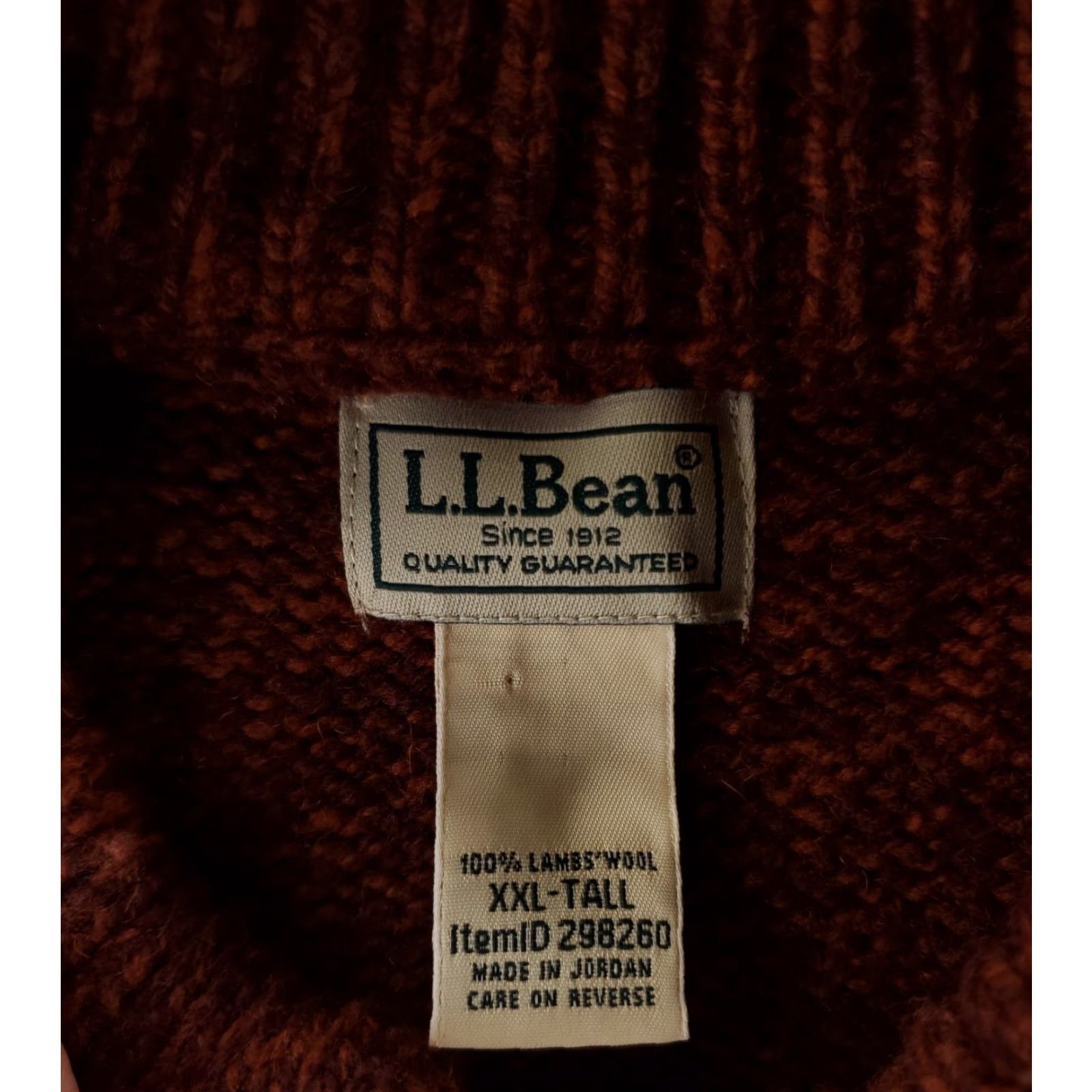 Vintage LL Bean Sweater Henley Nordic Lambs Wool Reindeer Red 2 Button Mens XXL Tall Size US XXL / EU 58 / 5 - 4 Thumbnail