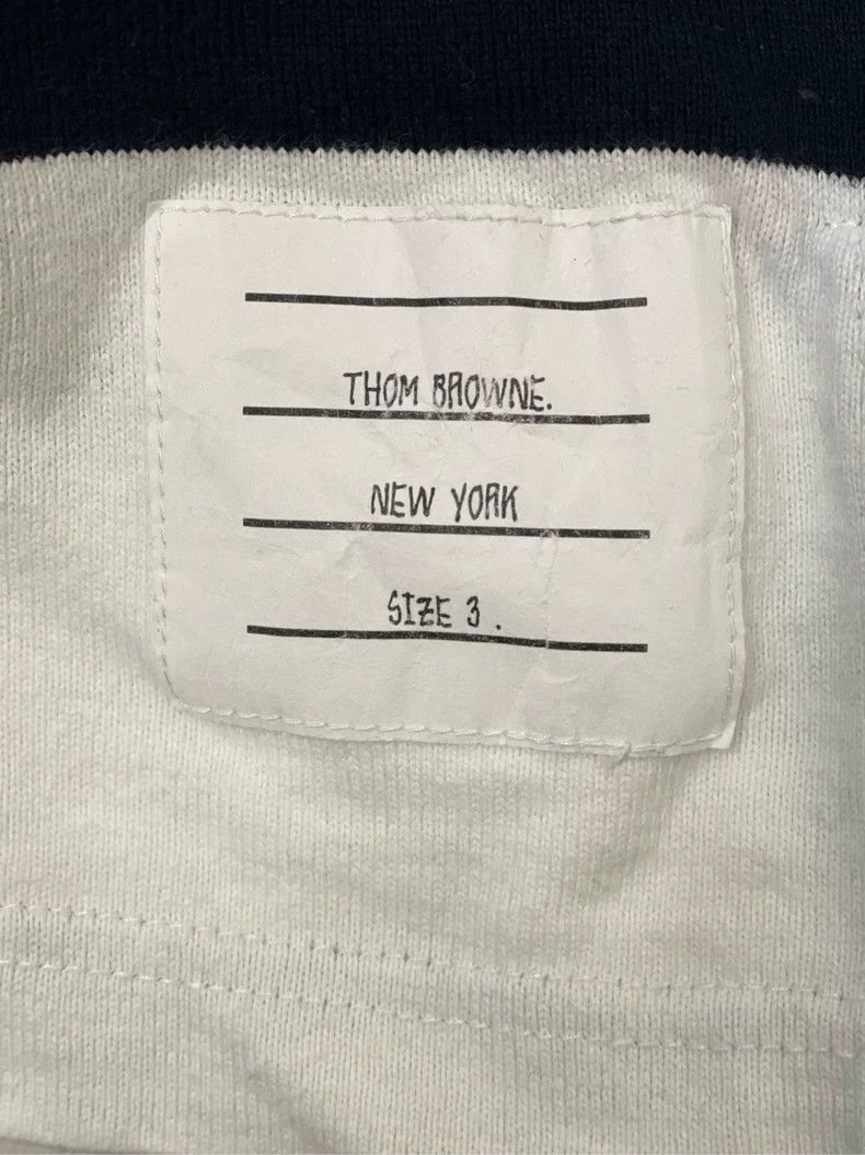 Thom Browne Thom browne Black and white striped Polo collar four-stripe Size US L / EU 52-54 / 3 - 5 Thumbnail