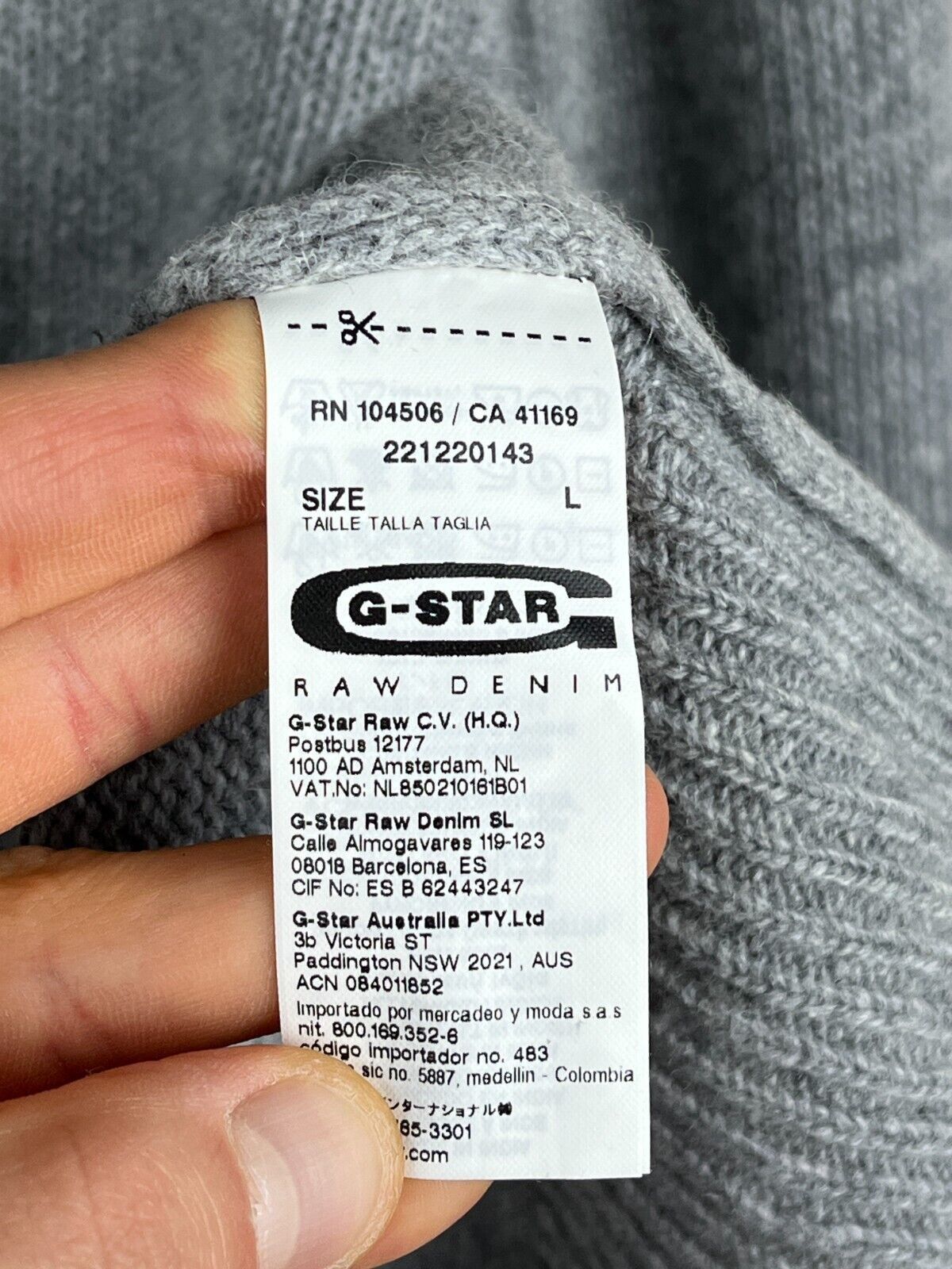 G-Star G-Star RAW Pippen Shawl Collar Knit L/S Sweater Wool Blend Size US L / EU 52-54 / 3 - 12 Thumbnail
