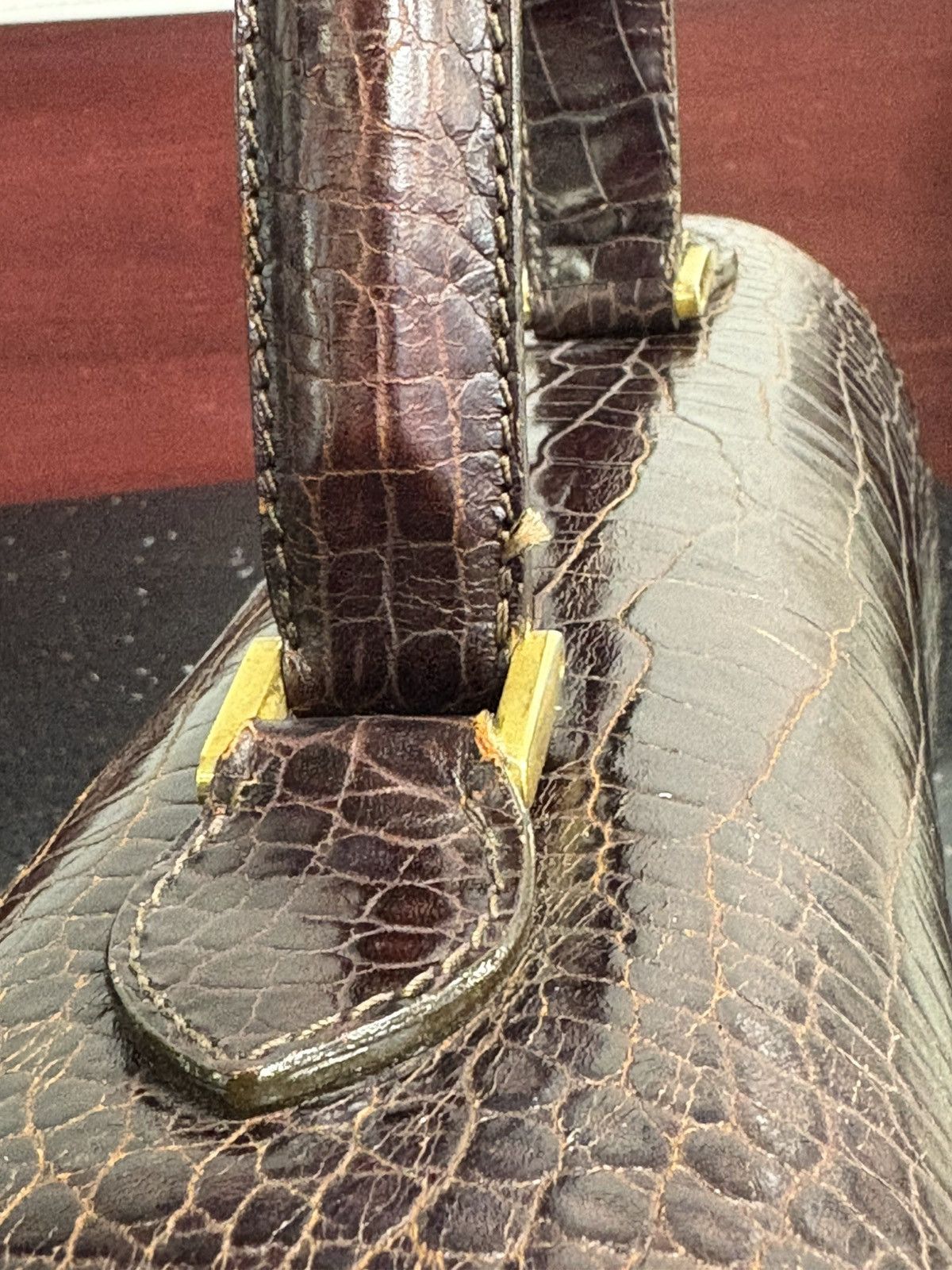 Other Lancer Paris crocodile vintage top-handle bag Size ONE SIZE - 12 Thumbnail