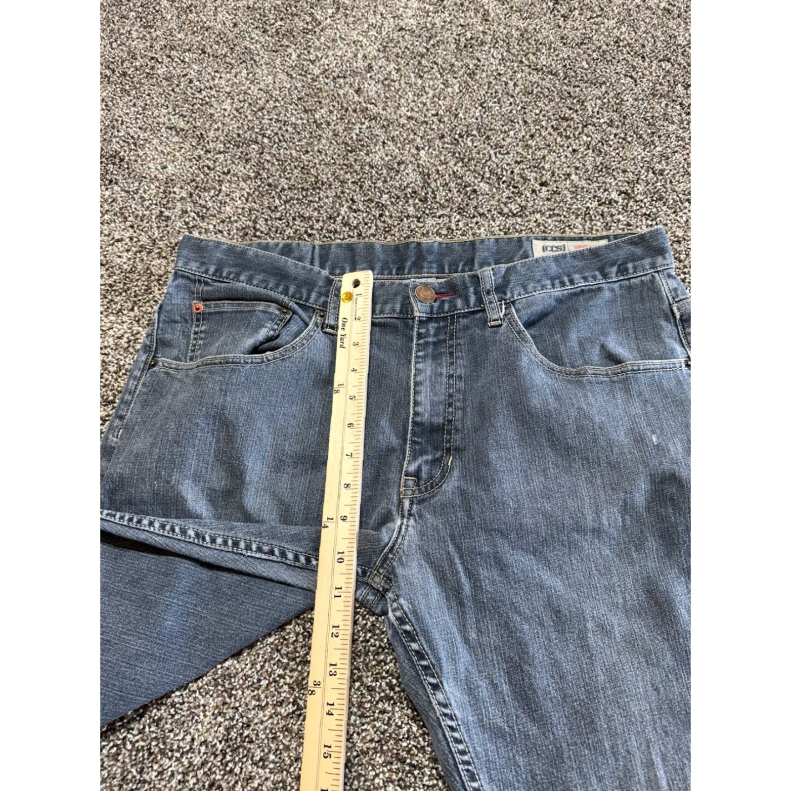 Denime CCS Men Jeans Size 36 Blue Denim 36X32 Super Skinny 100% Cotton Jeans Slim 32 Inseam Mens Size US 36 / EU 52 - 7 Thumbnail