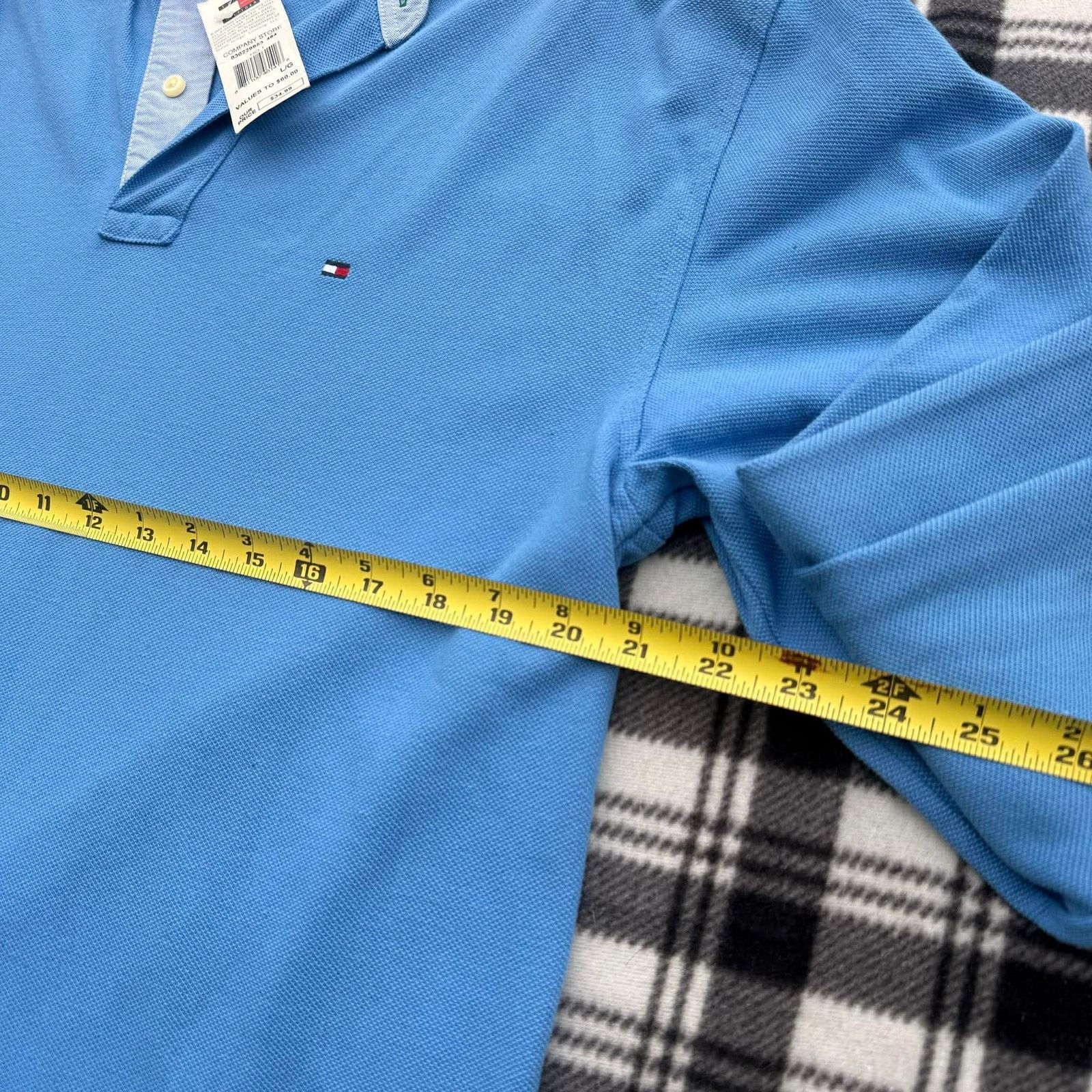 Tommy Hilfiger NWT Tommy Hilfiger Long Sleeve Polo Shirt Light Blue Size US L / EU 52-54 / 3 - 4 Thumbnail