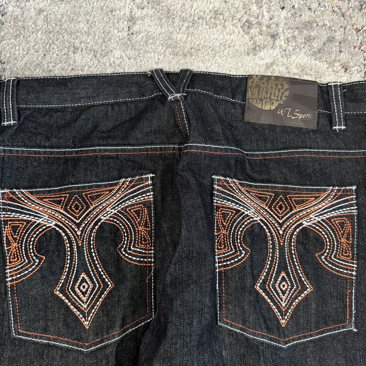 JNCO × Japanese Brand × Vintage Vintage Y2K UT sport baggy embroidered cybergoth jeans Size US 38 / EU 54 - 3 Thumbnail