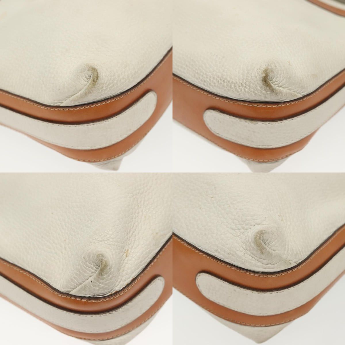 Celine CELINE Shoulder Bag Leather White Silver Size ONE SIZE - 10 Thumbnail