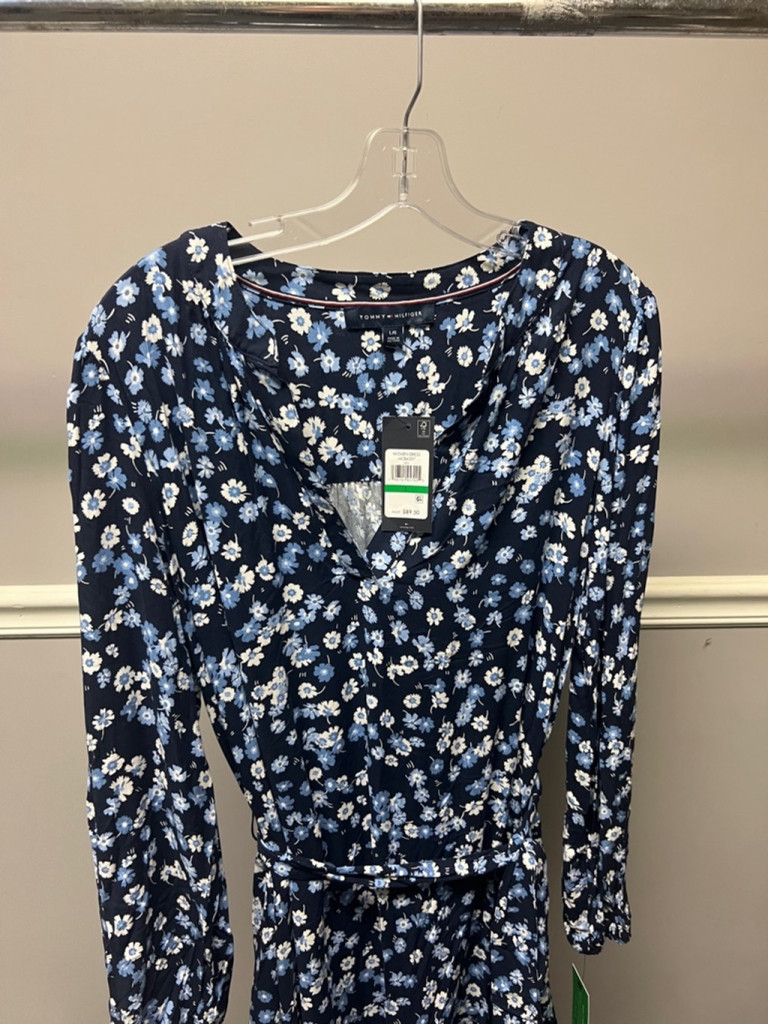 Tommy Hilfiger Women's Tommy Hilfiger Dress, L, Navy Blue Size L / US 10 / IT 46 - 2 Thumbnail