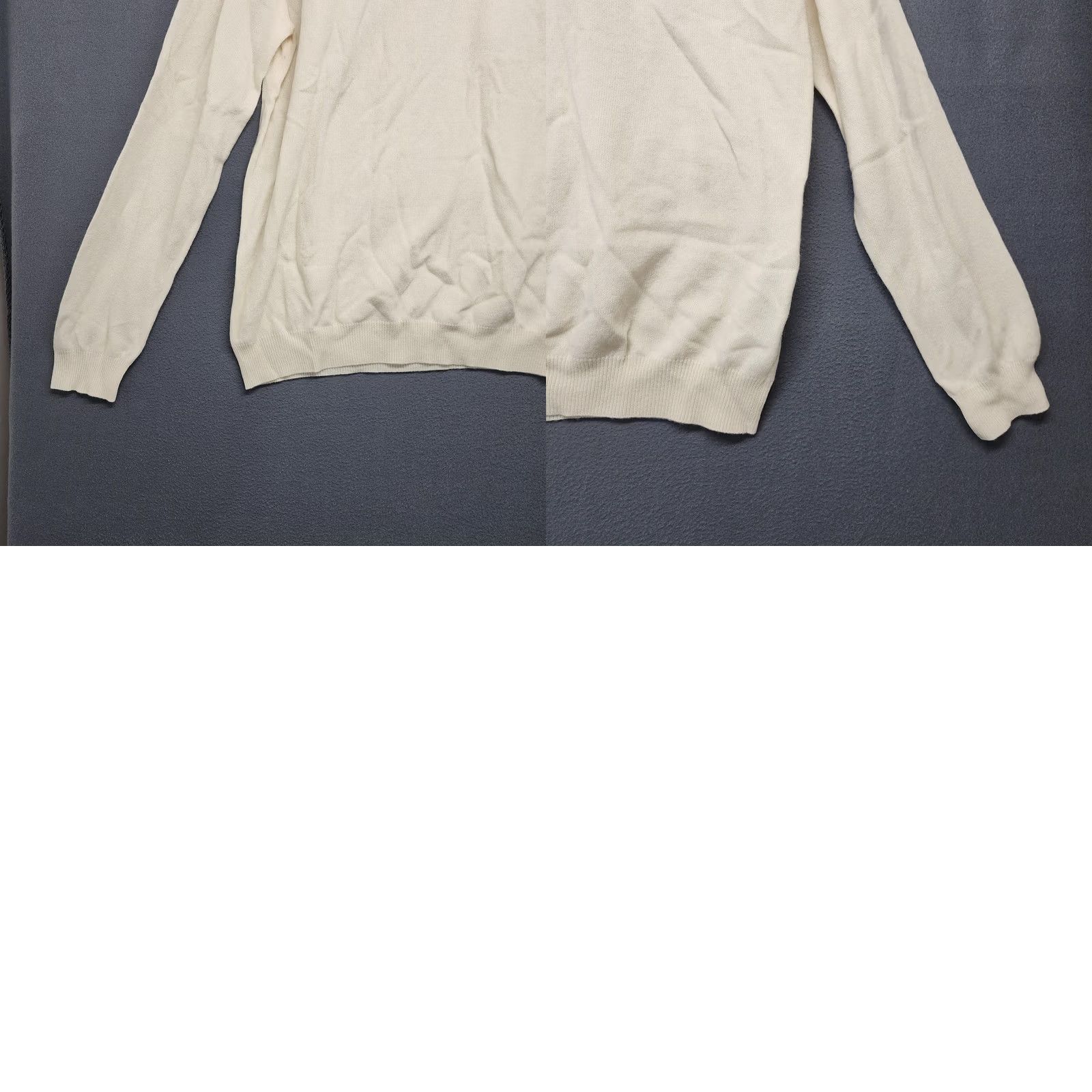 Vintage WoolOvers Sweater Mens Large Crewneck Knit Pullover Long Sleeve Classic Ivory Cream Solid Size US L / EU 52-54 / 3 - 8 Thumbnail