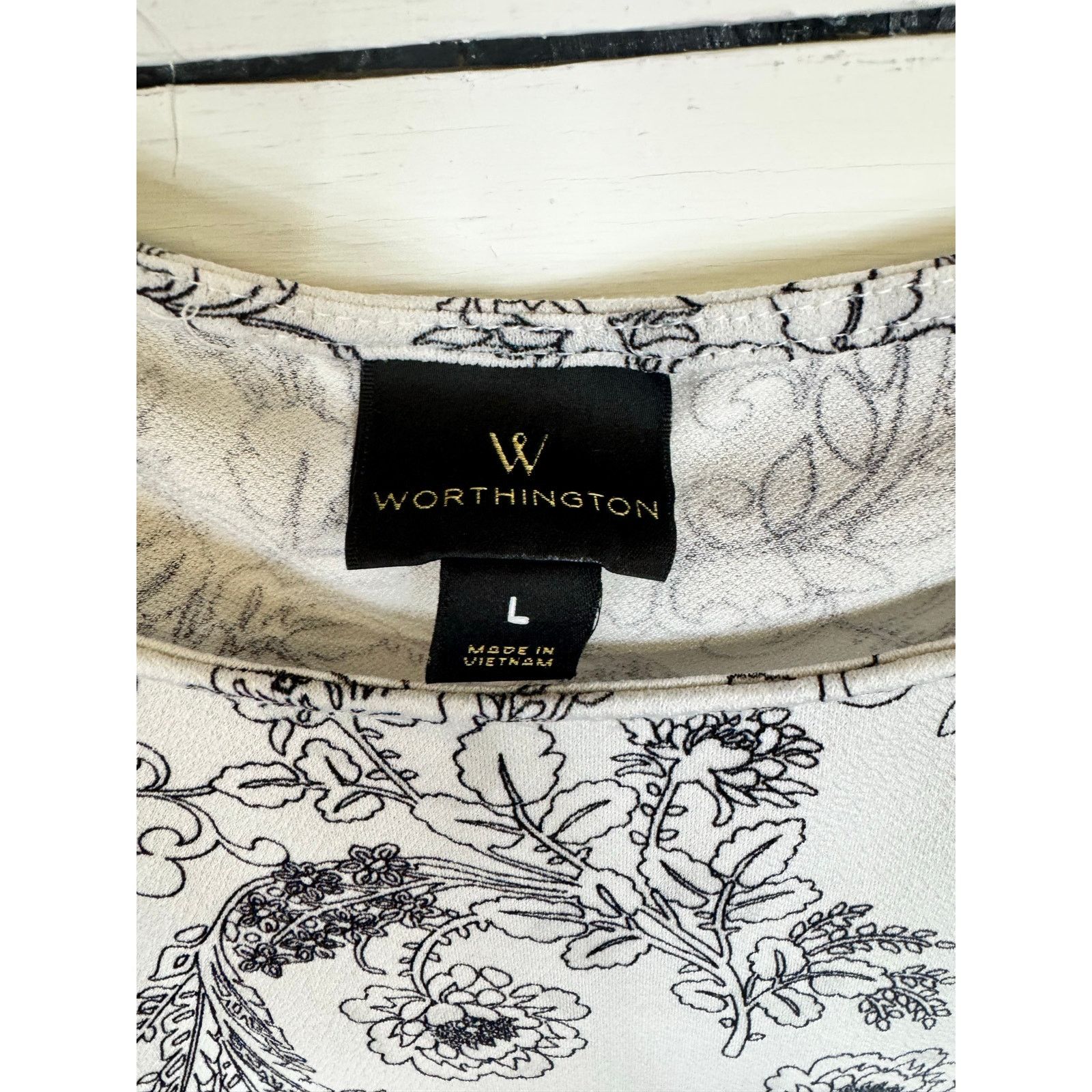 Worthington Worthington Short Sleeve Blouse Women's Size Large Size L / US 10 / IT 46 - 3 Thumbnail