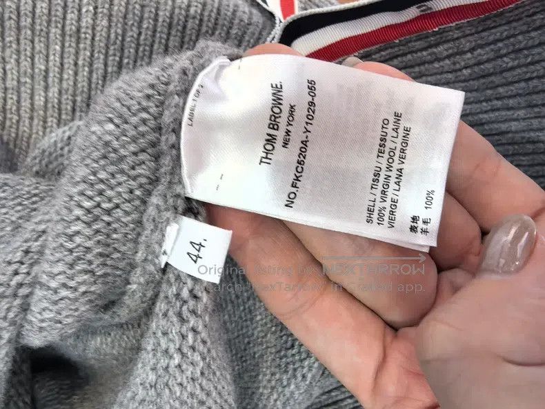 Thom Browne Thom Browne Gray wool cardigan Size US S / EU 44-46 / 1 - 3 Thumbnail