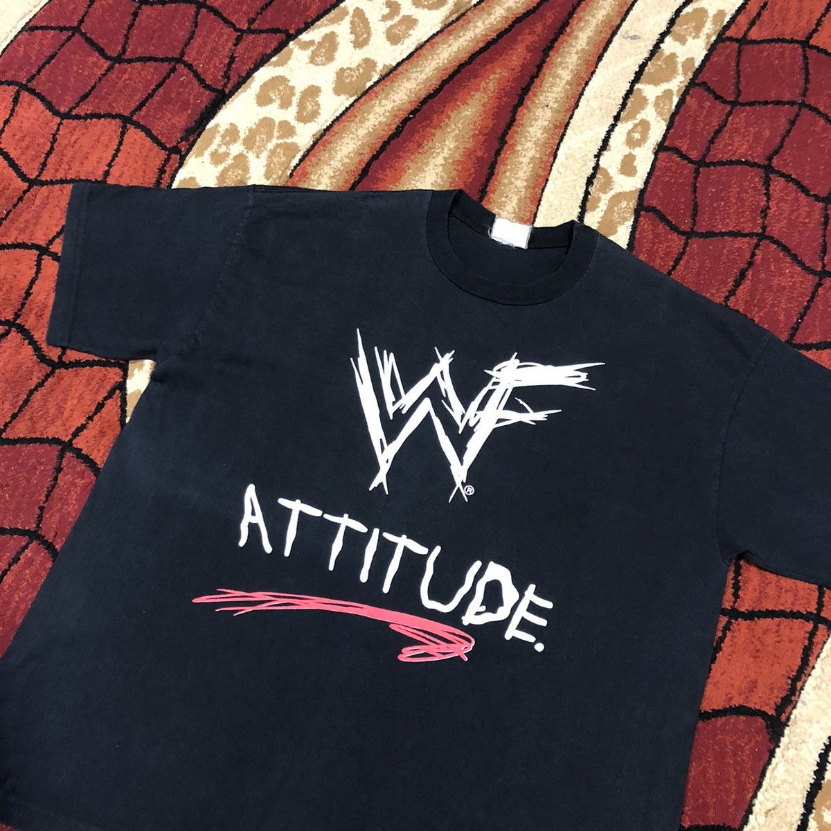 Vintage Vintage 1998 WWF Attitude Wrestling Rare Shirt Size US XL / EU 56 / 4 - 1 Thumbnail