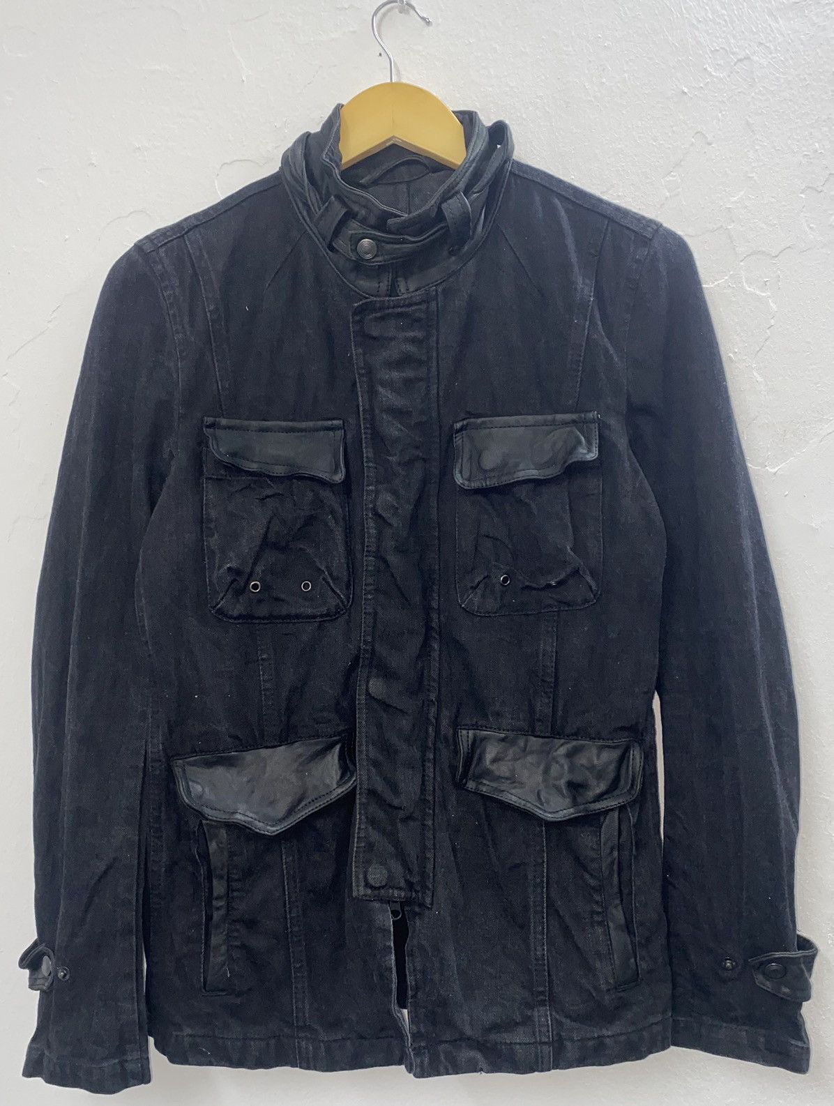 Tornado Mart Vintage Tornado Mart Leather Pocket&Collar Denim Jacket Size S / US 4 / IT 40 - 1 Thumbnail