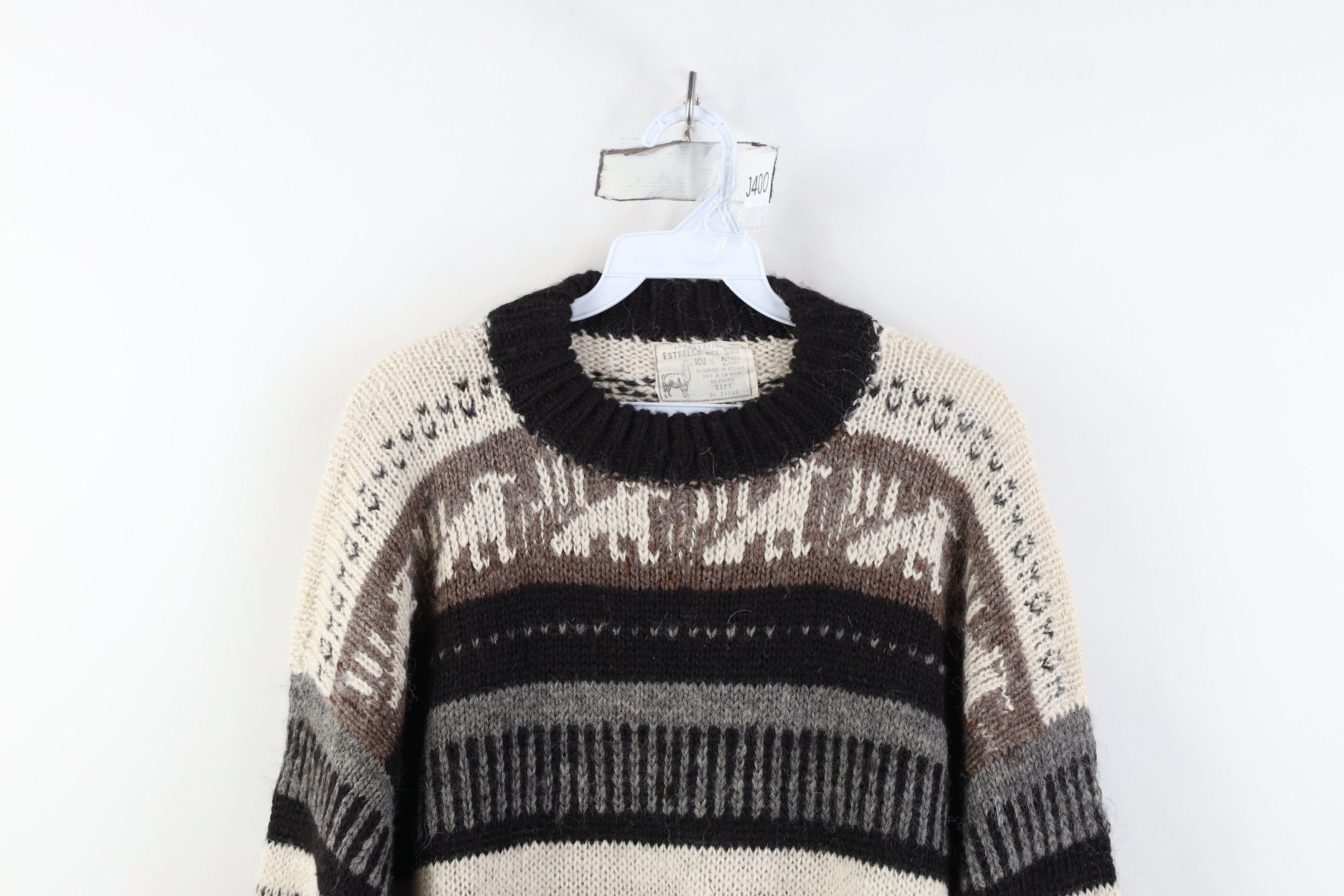 Vintage Vintage 90s Streetwear Fair Isle Knit Sweater Earth Tone Size US L / EU 52-54 / 3 - 2 Thumbnail