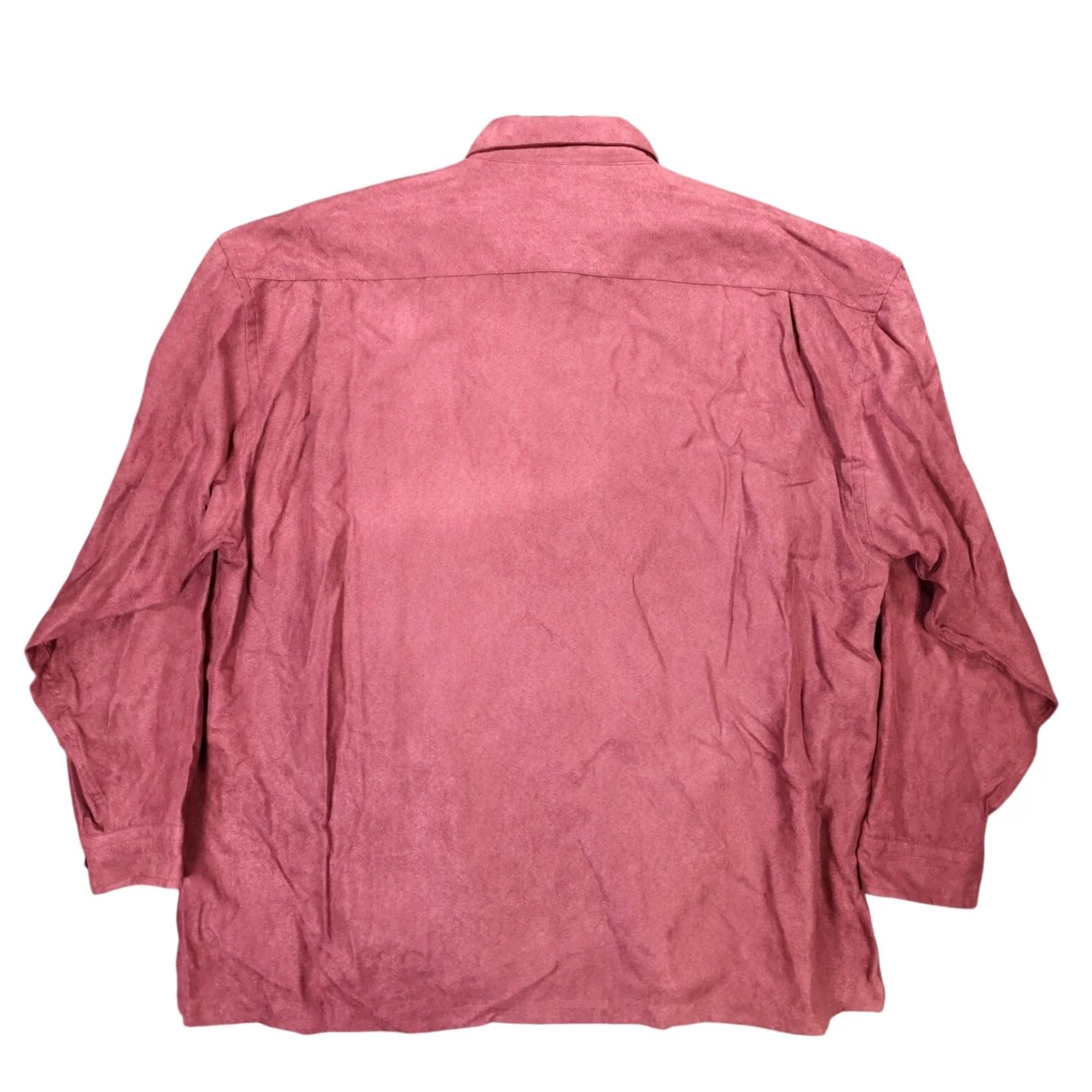 Van Heusen VINTAGE Van Heusen Button Up Shirt Mens 2XLT Wine Soft Suede Long Sleeve Size US XXL / EU 58 / 5 - 2 Thumbnail