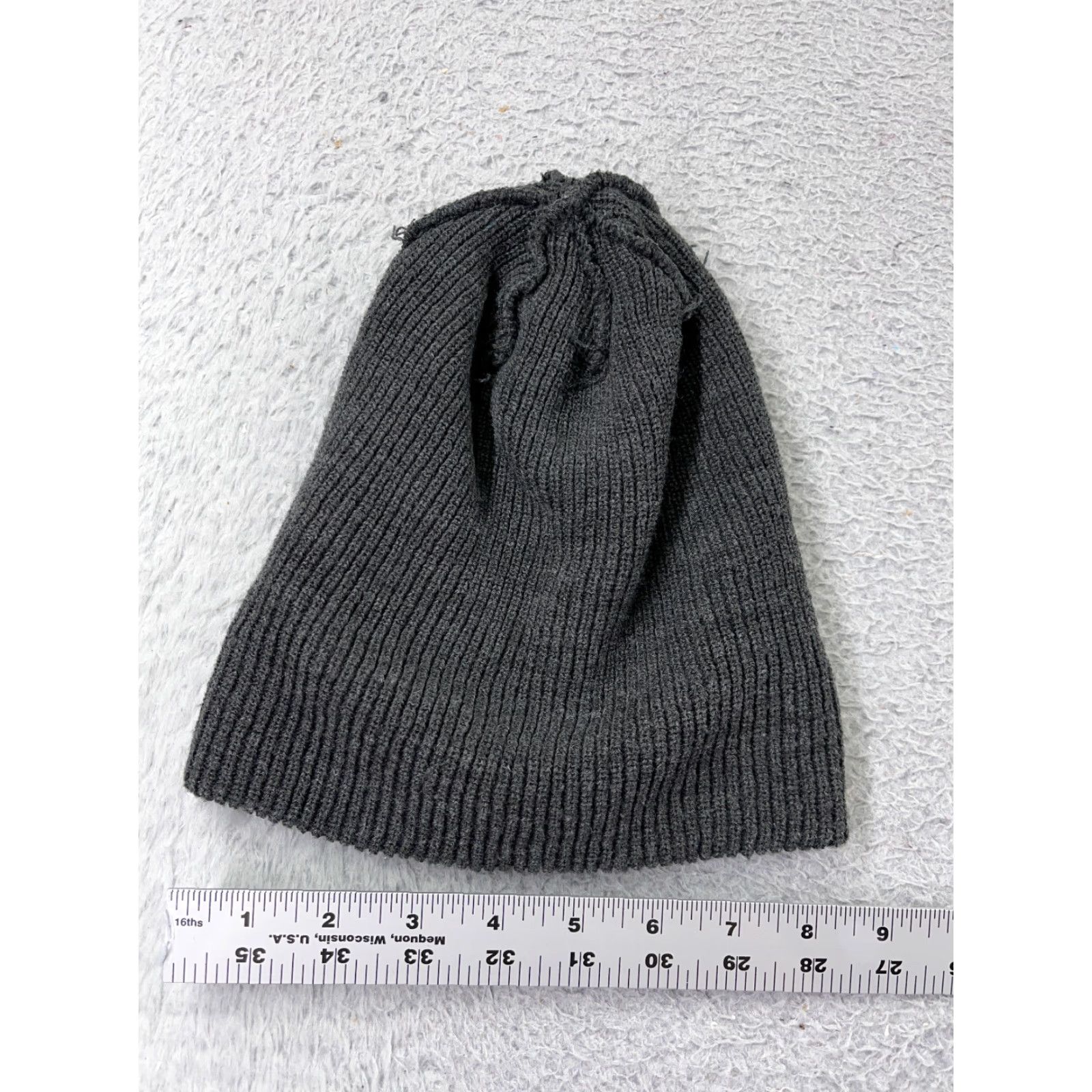 Vintage La Sirena Beanie Hat Adult One Size Gray Knit Acrylic Snow Winter Size ONE SIZE - 5 Thumbnail