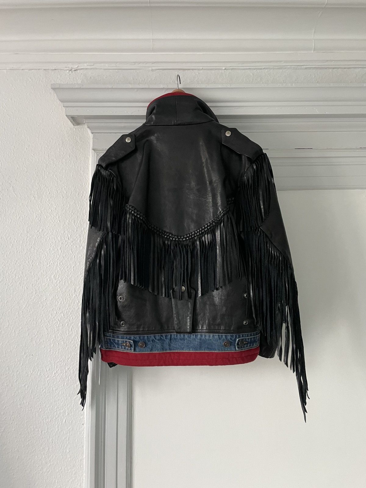 Balenciaga FW18 Layer Fringe Biker Jacket Size US M / EU 48-50 / 2 - 2 Thumbnail