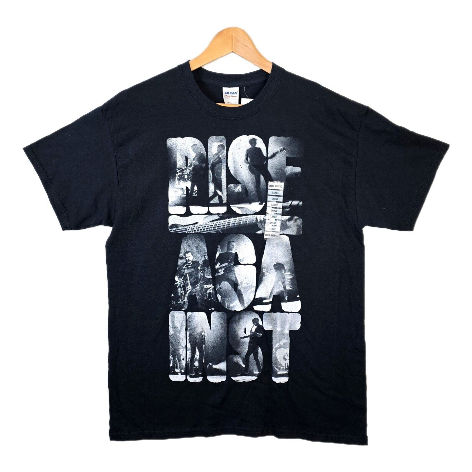 Gildan Rise Against Rock Band Black T-Shirt Men's Large NWT Vtg Size US L / EU 52-54 / 3 - 1 Thumbnail