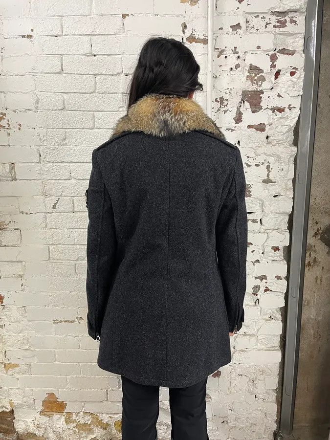 Prada AW2006 Prada Pins Fur Collar Black Wool Jacket Size S / US 4 / IT 40 - 4 Thumbnail