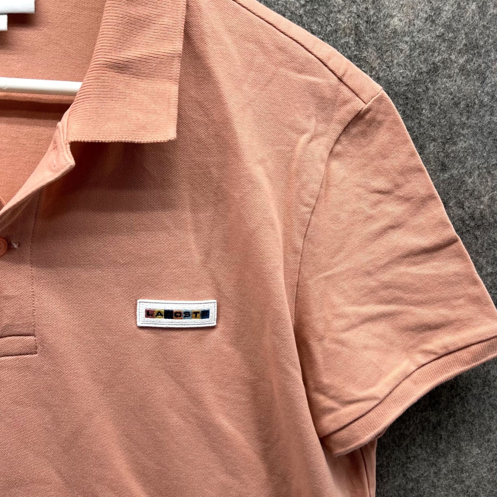 Lacoste VINTAGE Lacoste Polo Shirt Women Large Peach Orange Casual Cotton Slim Fit Preppy Logo Shirt Womens Boys Girls Mens Size L / US 10 / IT 46 - 7 Thumbnail