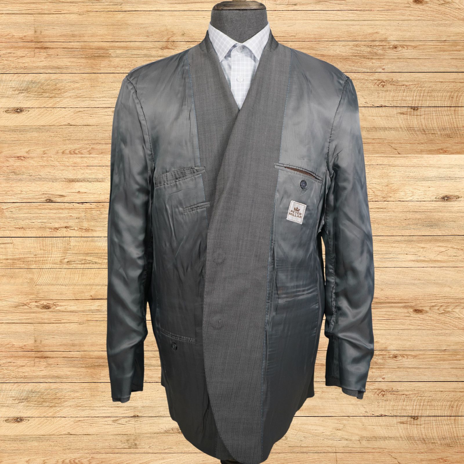 Peter Millar Peter Millar Sport Coat Mens 46T Gray Wool Union Made Size 46L - 5 Thumbnail