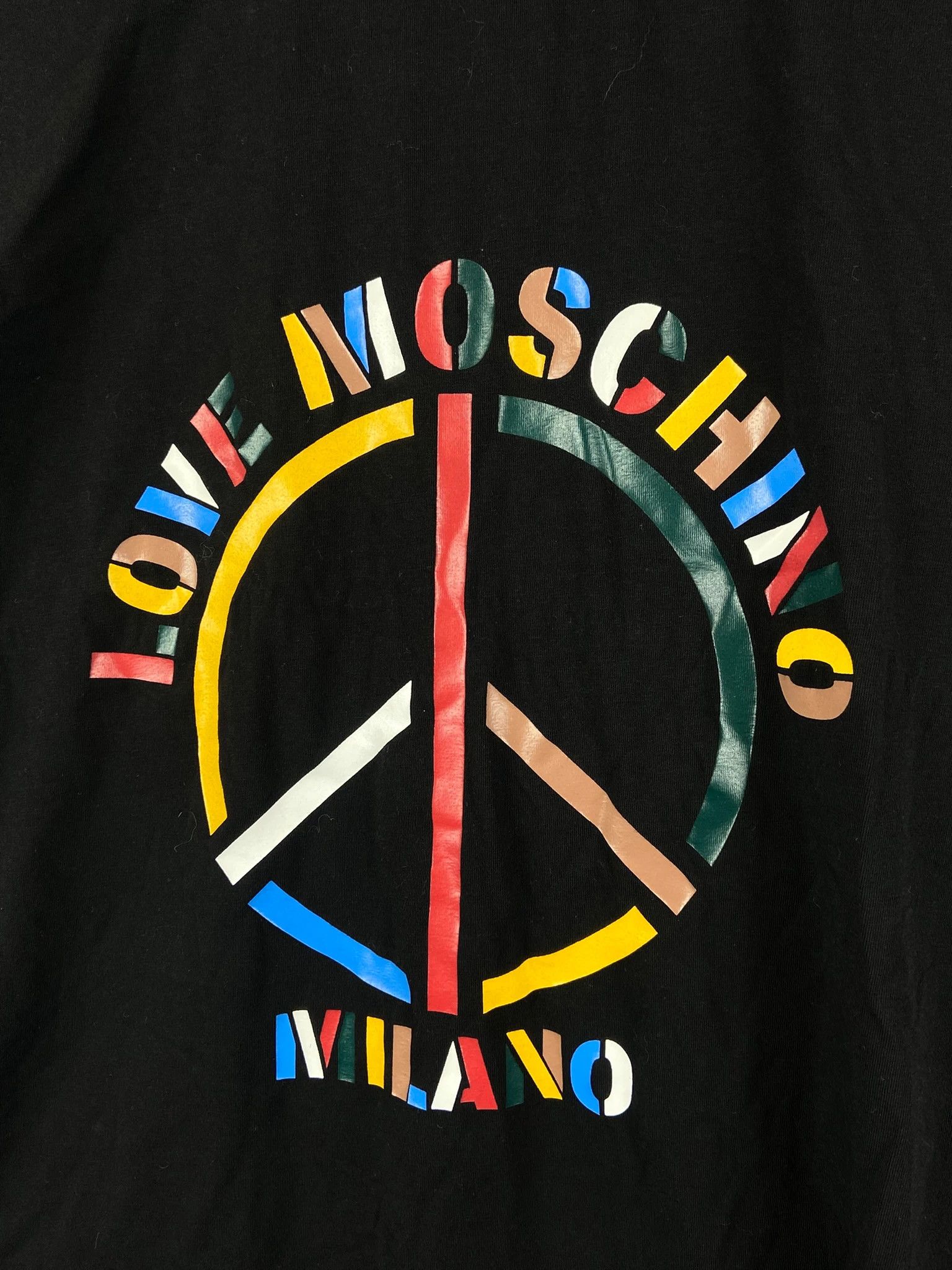 Moschino Love Moschino Peace Logo Tee – Milano Print, L Size US L / EU 52-54 / 3 - 2 Thumbnail