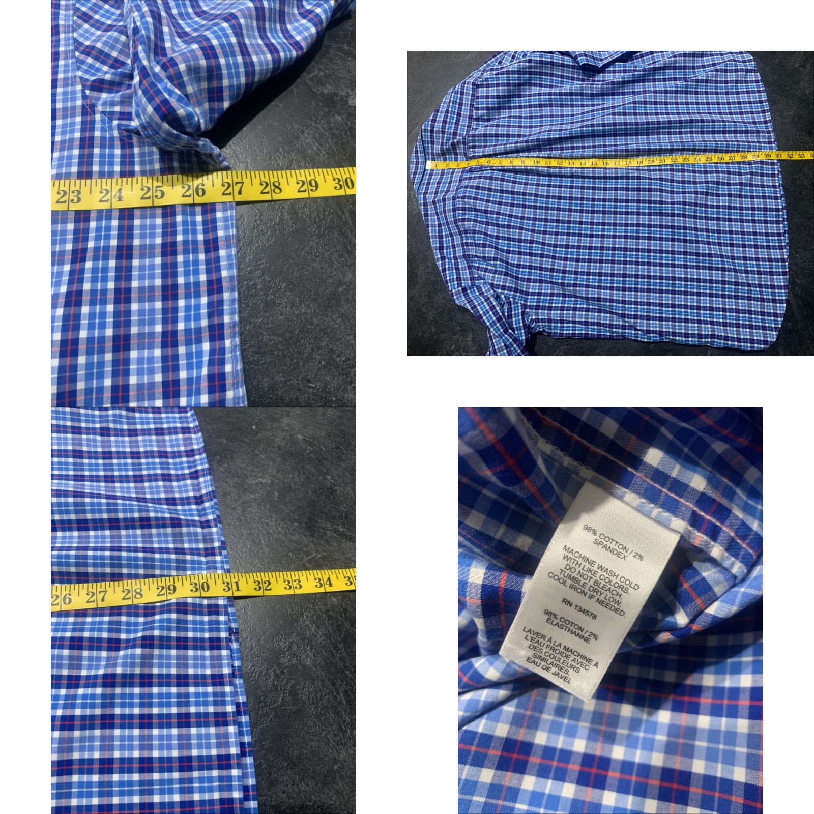 Vineyard Vines VINTAGE Vineyard Vines Murray Shirt Button-Down Men 2XL Long Sleeve Blue Plaid Classic Fit Size US XXL / EU 58 / 5 - 8 Thumbnail