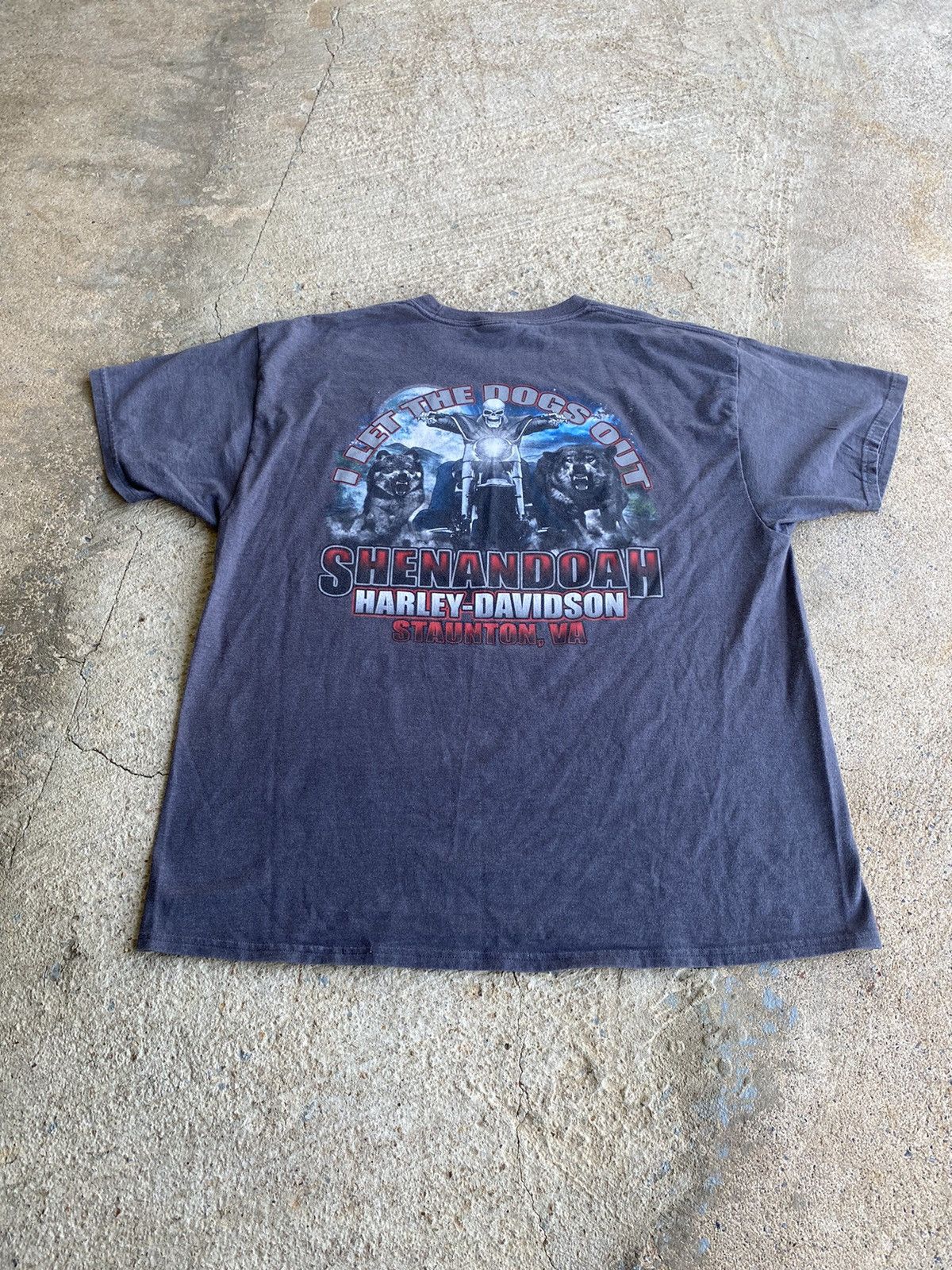 Harley Davidson × Vintage Vintage Y2K Harley Davidson Double Sided Skull Dog Shirt Size US XL / EU 56 / 4 - 1 Thumbnail
