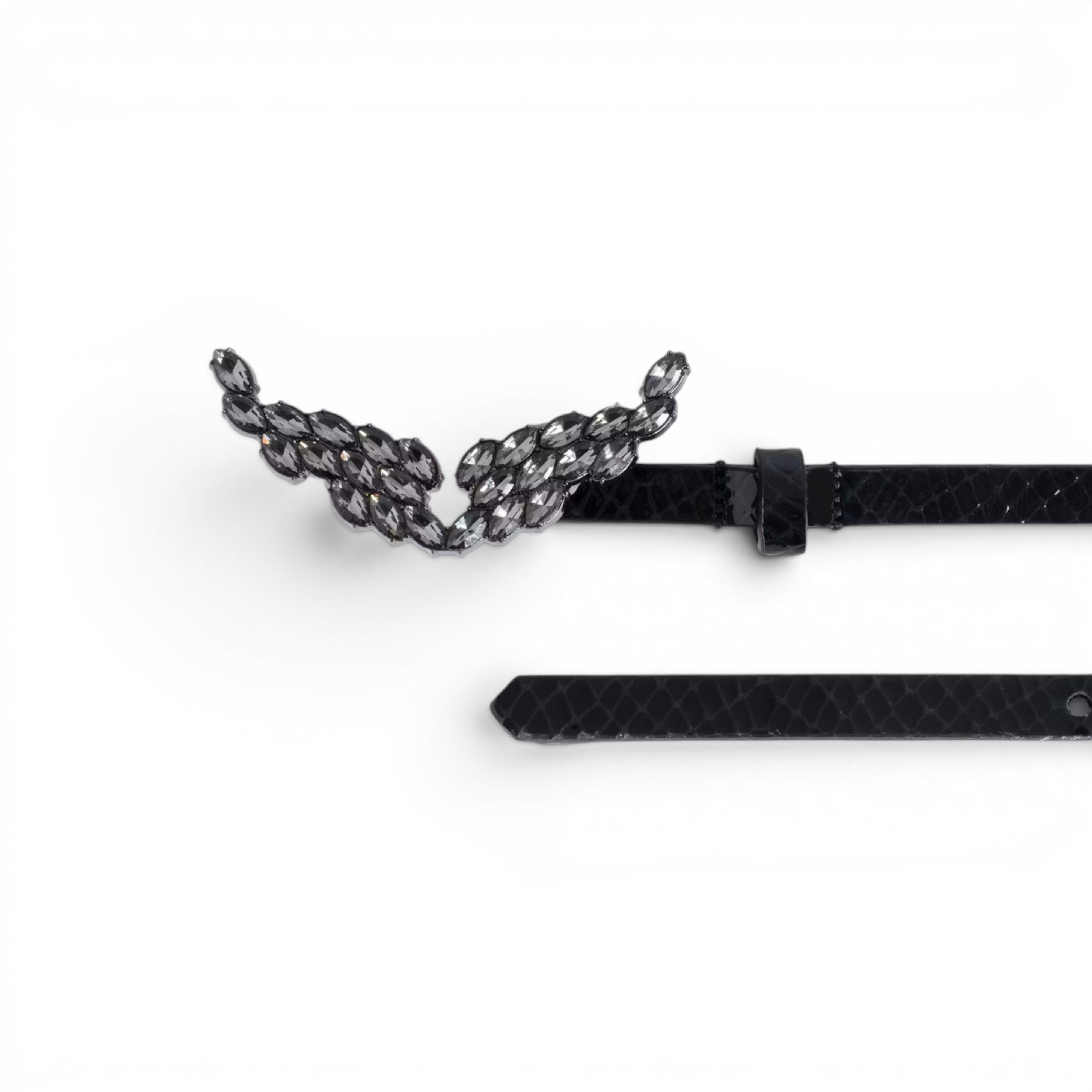 Zadig & Voltaire ZADIG & VOLTAIRE CRYSTAL LOGO LEATHER BELT Size ONE SIZE - 2 Thumbnail